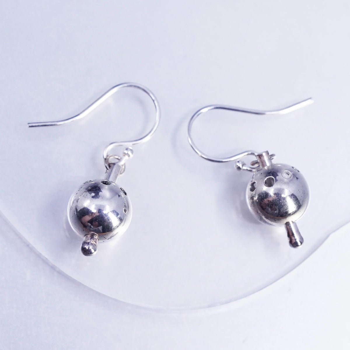 Vintage Sterling 925 silver beads earrings