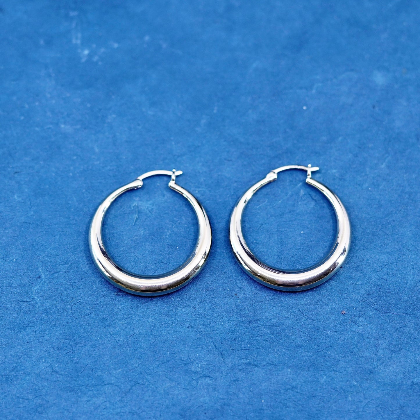 1.25”, vermeil gold filled Sterling 925 silver puffy hoop earrings, huggie