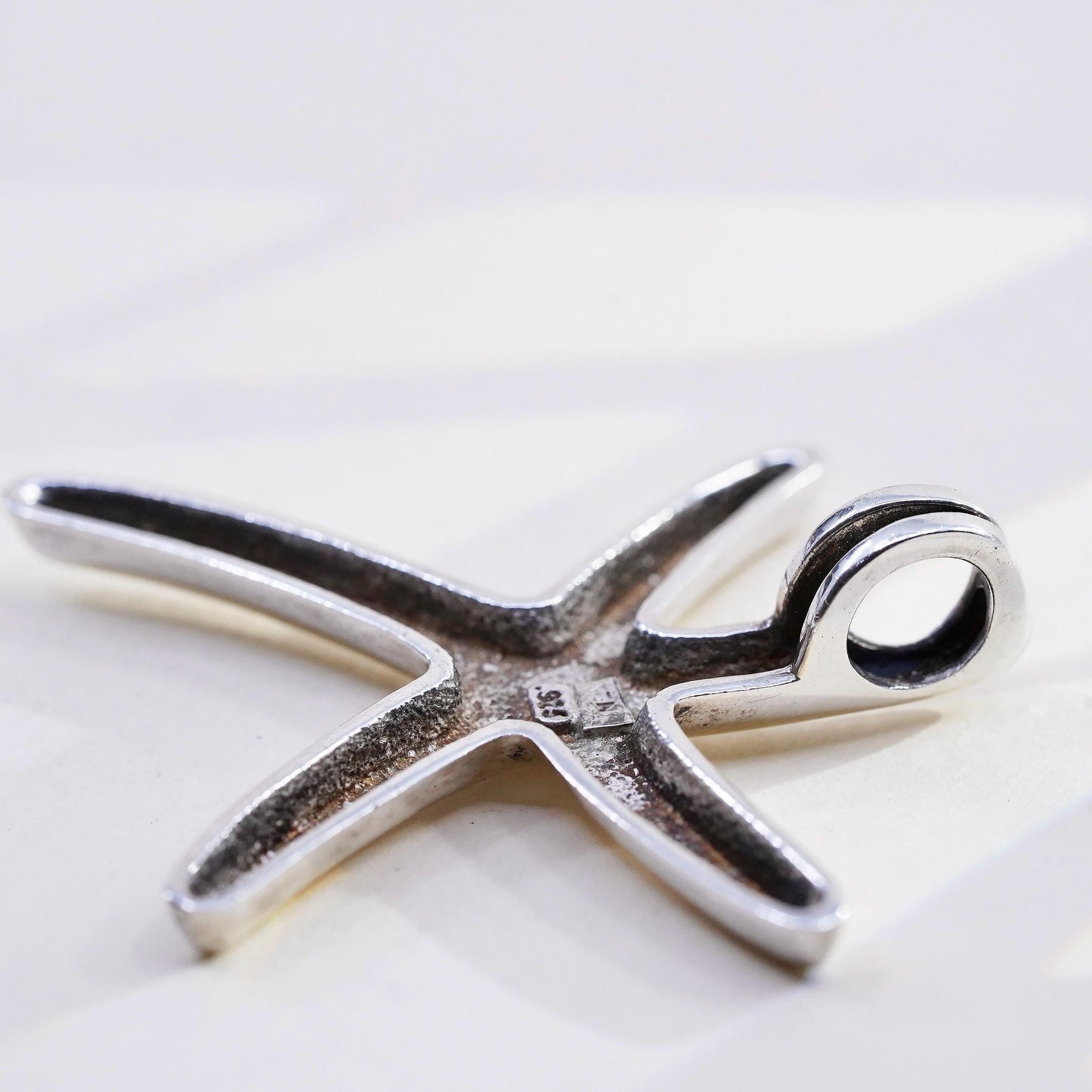 Vintage Mexican Sterling silver handmade pendant, 925 starfish