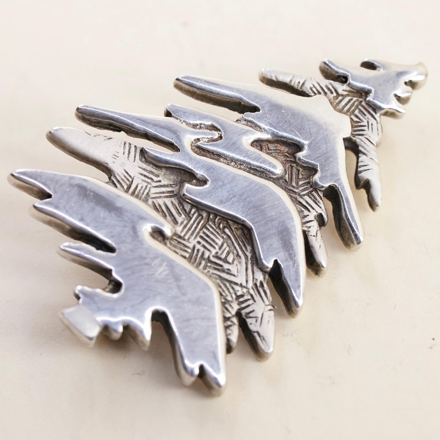 Vintage Sterling Silver Boston MFA Museum of Fine Art Christmas Tree Brooch