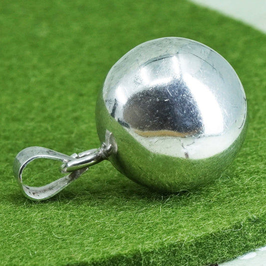 0.75” Sterling silver high polished chime harmony ball, 925 bell heart charm