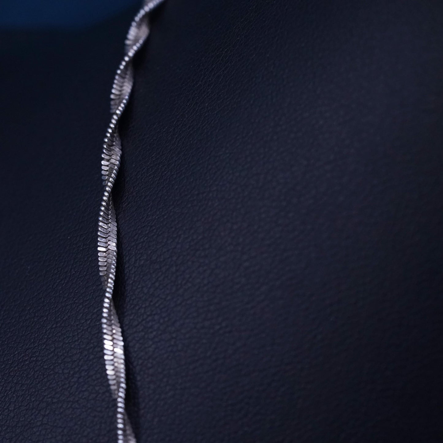 18", 2mm, Sterling silver handmade necklace, 925 twisted herringbone chain