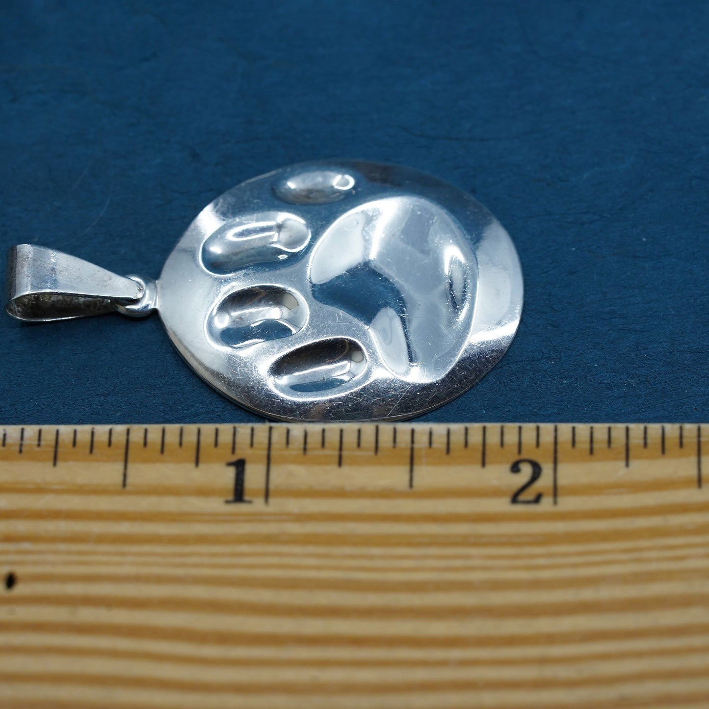 Vintage 925 Sterling Silver 925 handmade dog cat paw print pendnat