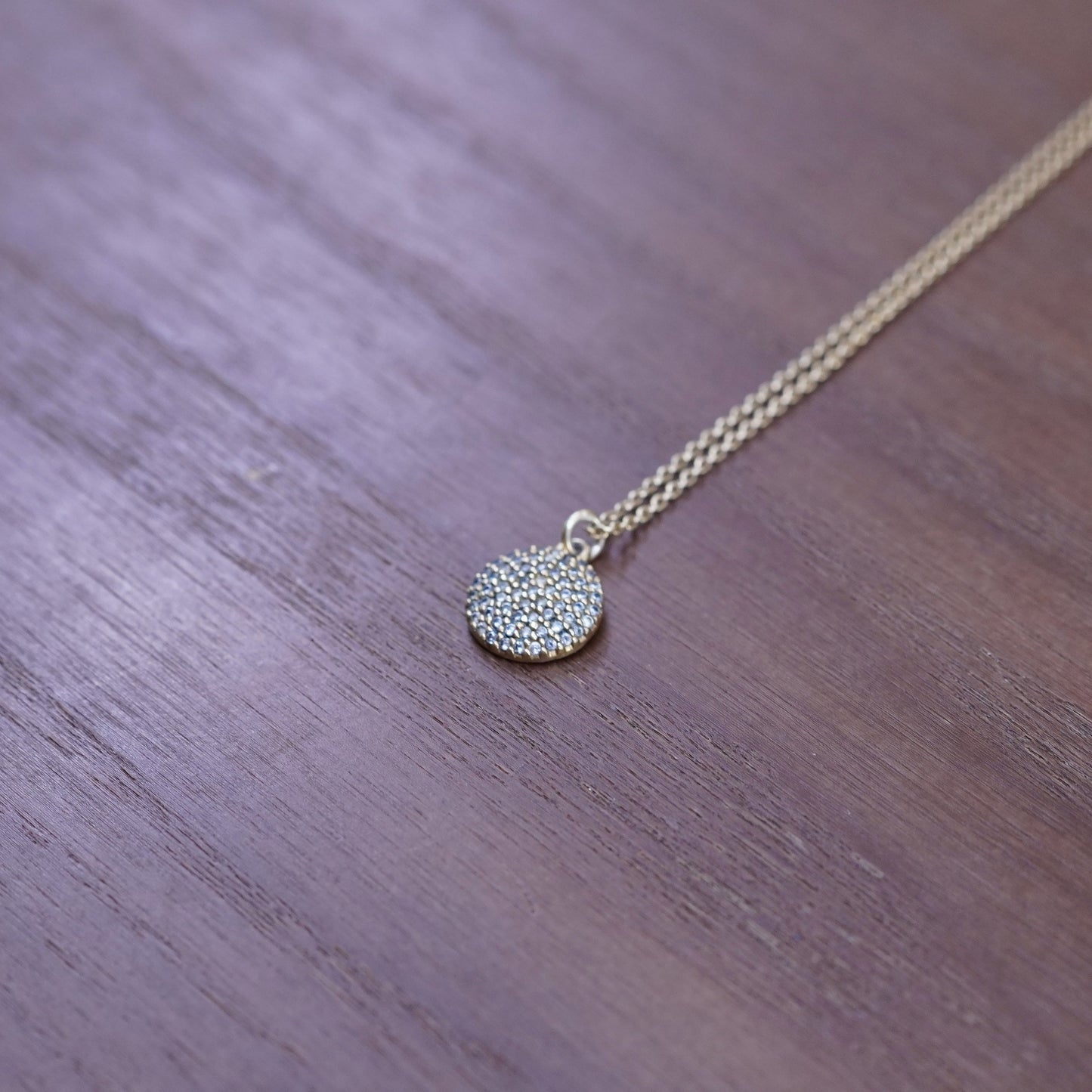 17+2”, Stella & Dot vermeil gold Sterling silver necklace, 925 chain diamond