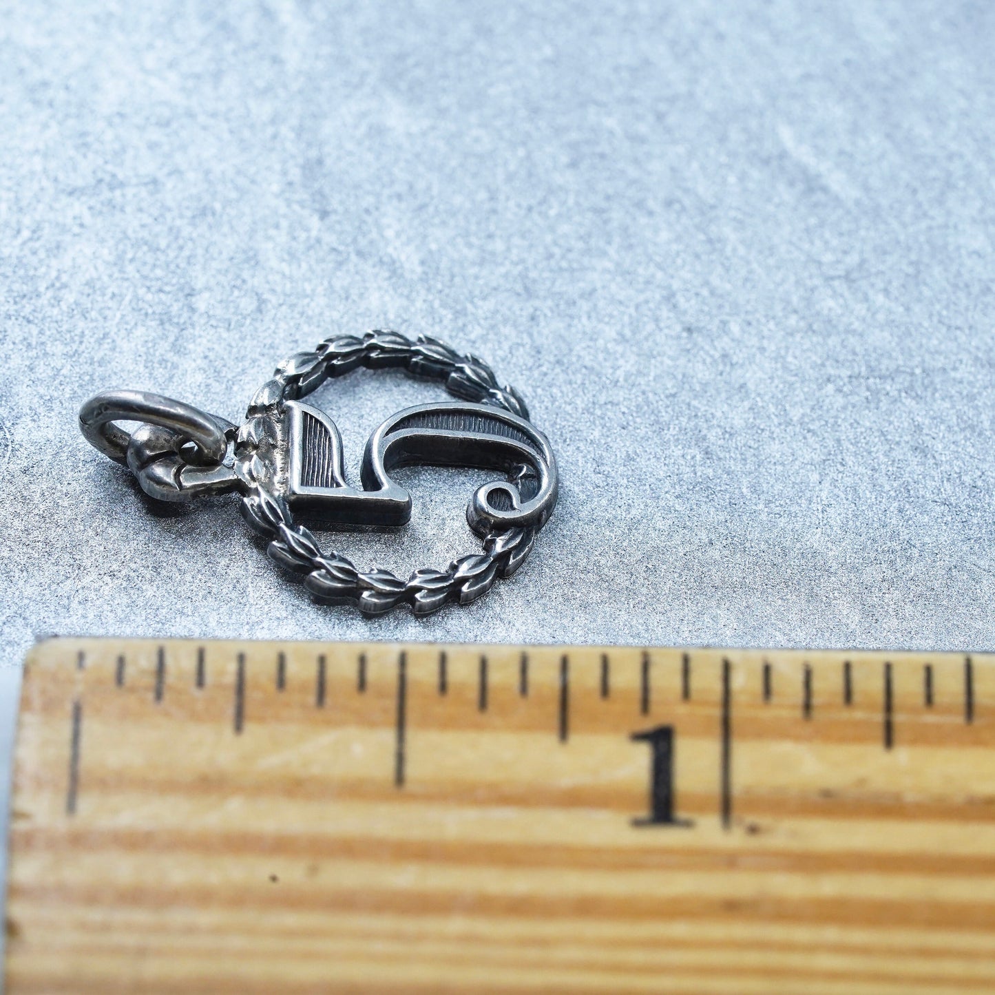 vintage Sterling 925 silver charm, number “5”, stamped sterling