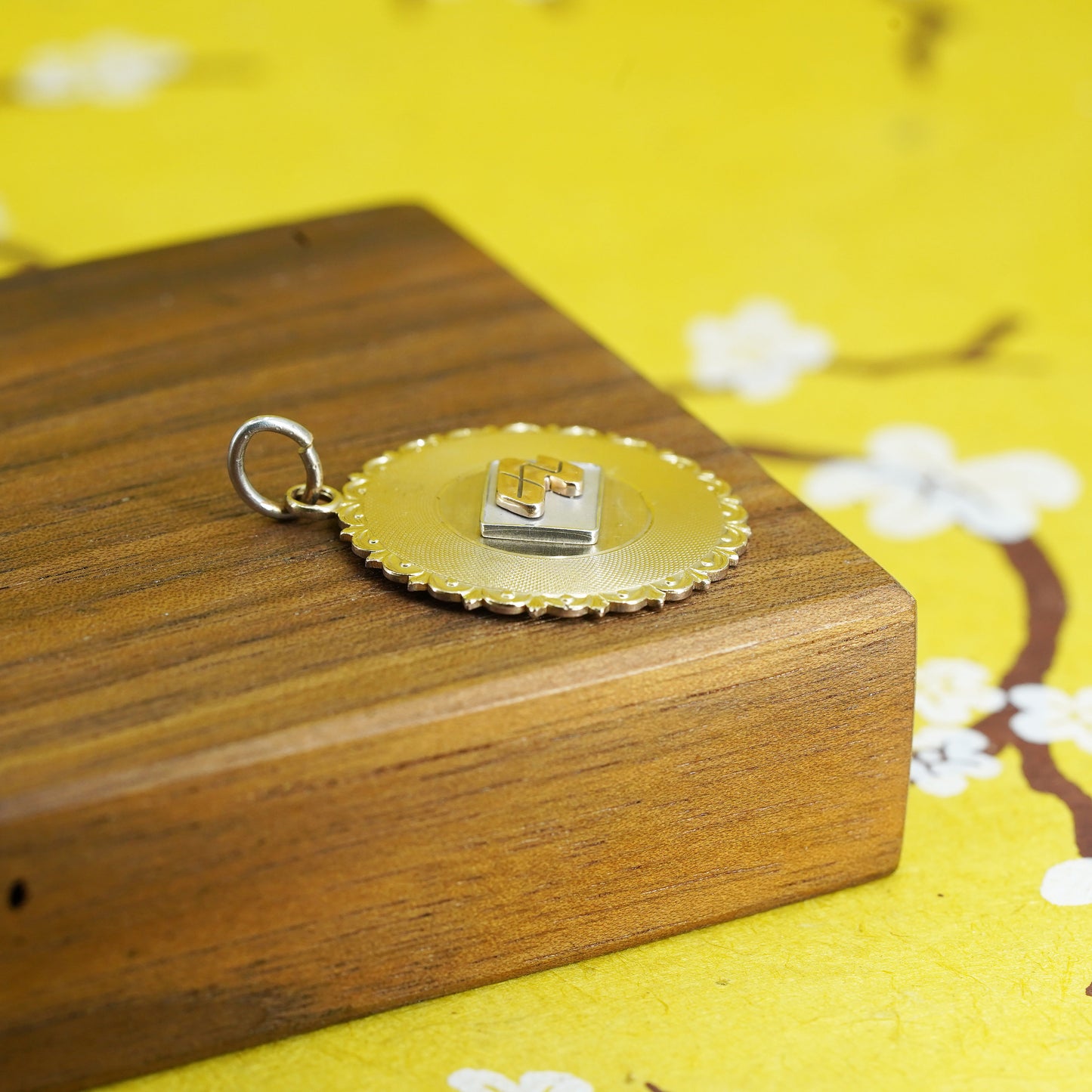 vintage 1/20 12K gold filled handmade charm, tag pendant