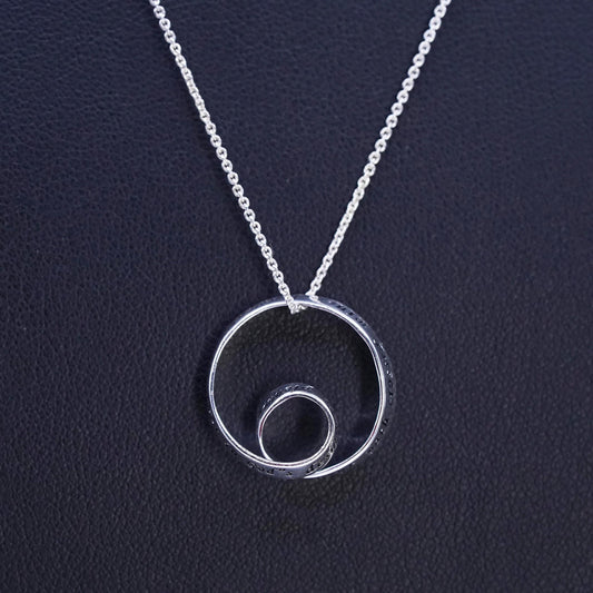 16+2", Sterling 925 silver pendant necklace loop pendant I am thankful God's