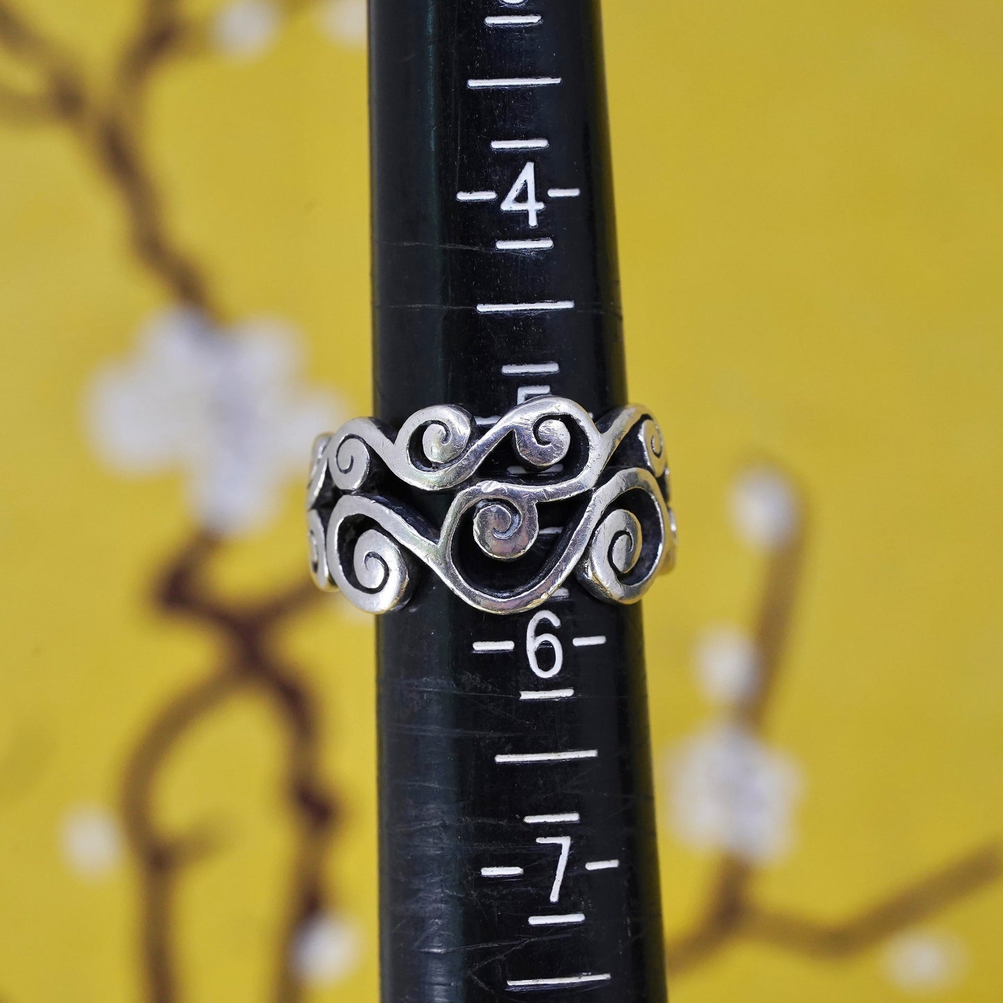 Size 5, vintage Brighton Sayan Sterling 925 silver handmade spiral swirly ring