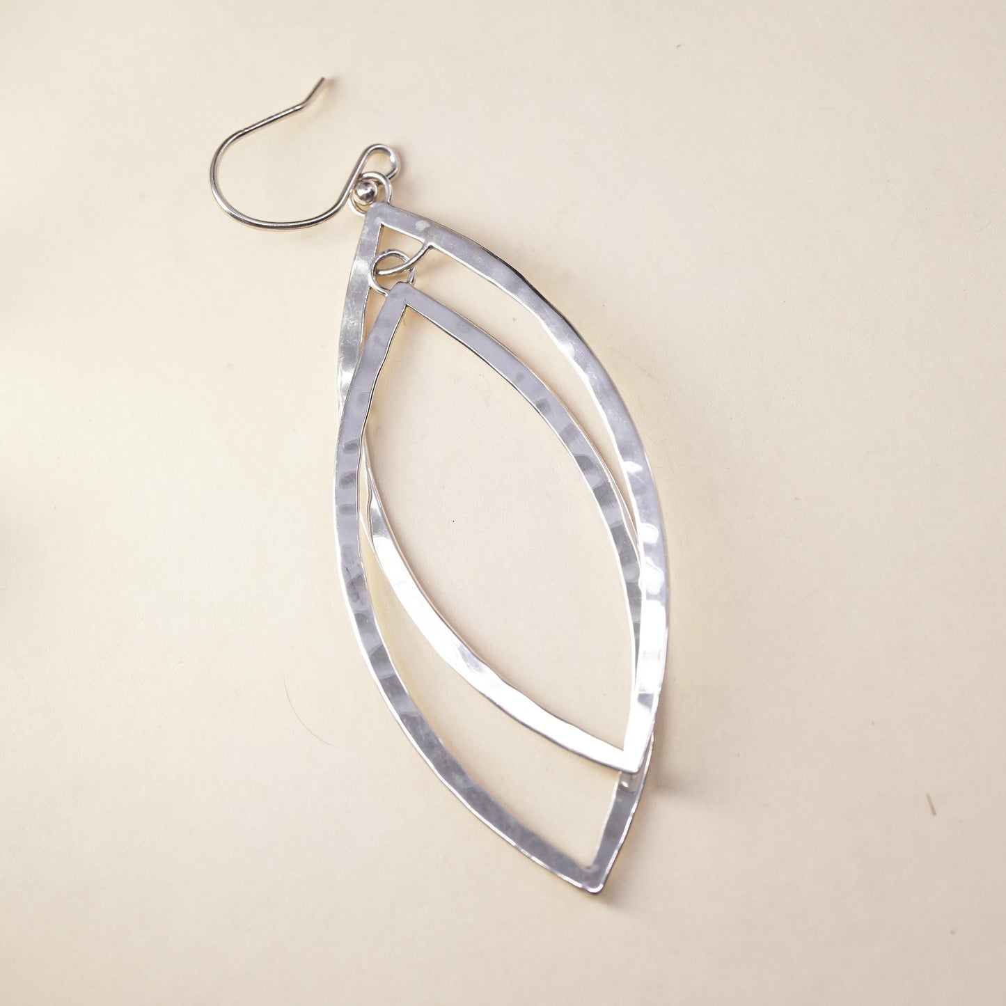 SILPADA Sterling 925 Silver Double Marquise Twirl Hoop single 1 earring, W2423