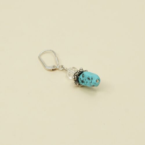 Amazing handmade Sterling 925 Silver earrings, 925 Turquoise Dangles