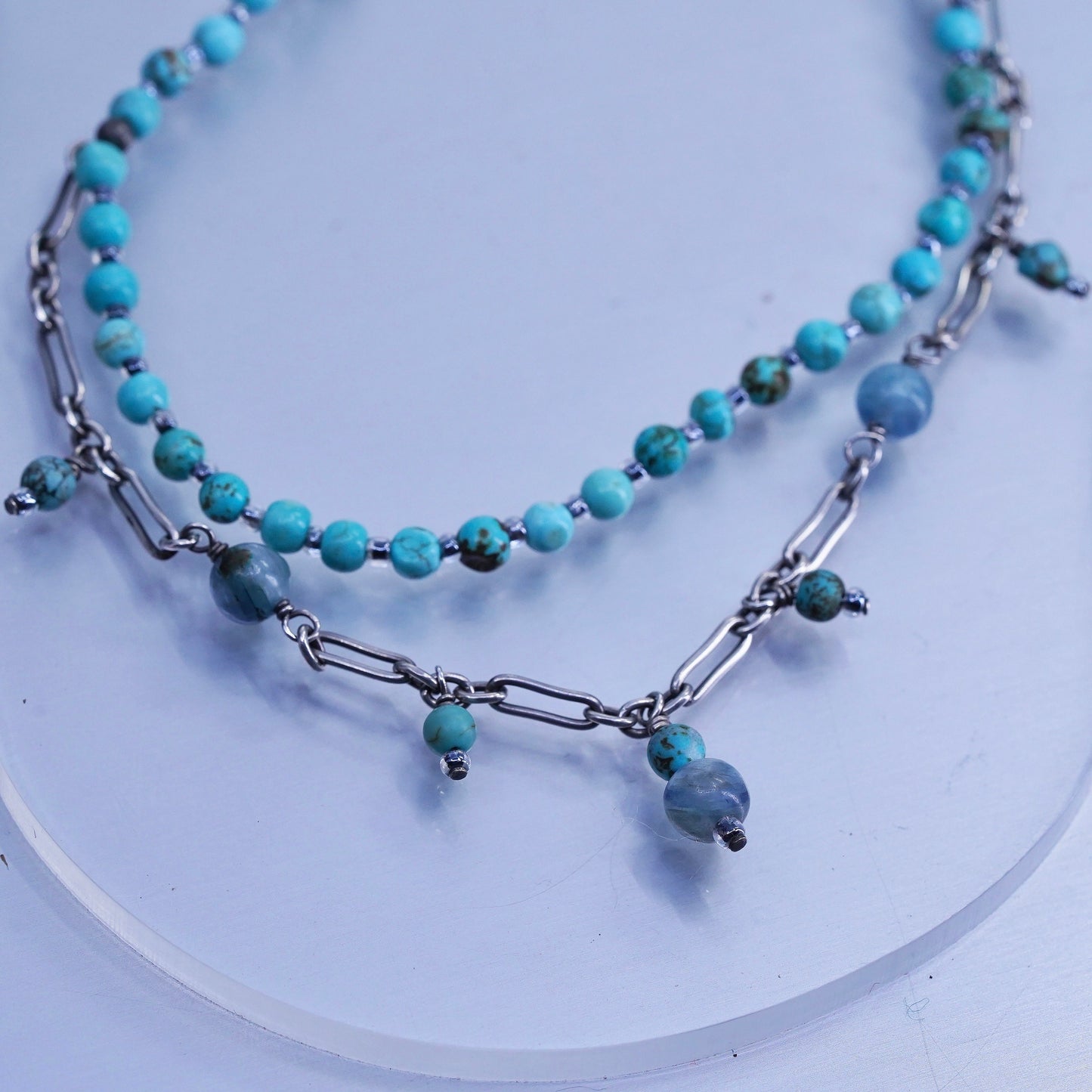 16+2”, Silpada southwestern sterling 925 silver necklace with turquoise beads