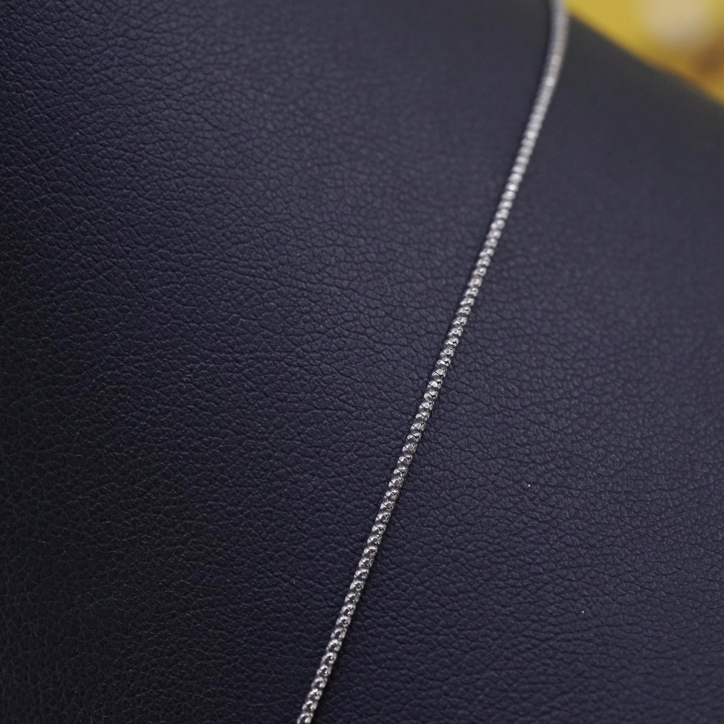 18" 1mm, vintage Sterling silver necklace, Italian 925 snake chain