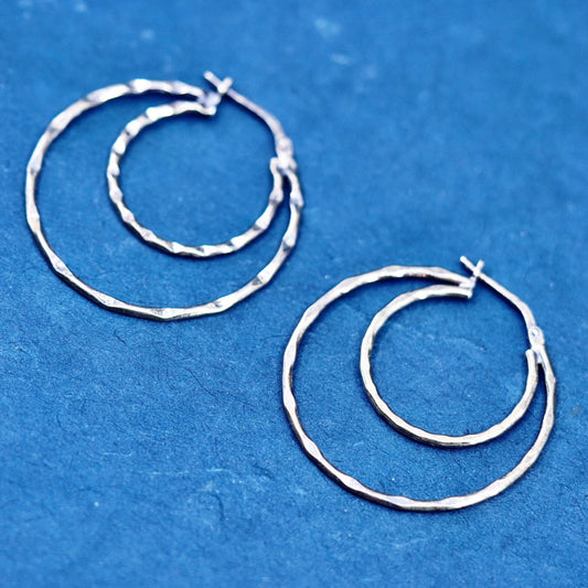 1.25”, Jordan vermeil gold filled Sterling 925 silver hoop earrings, huggie