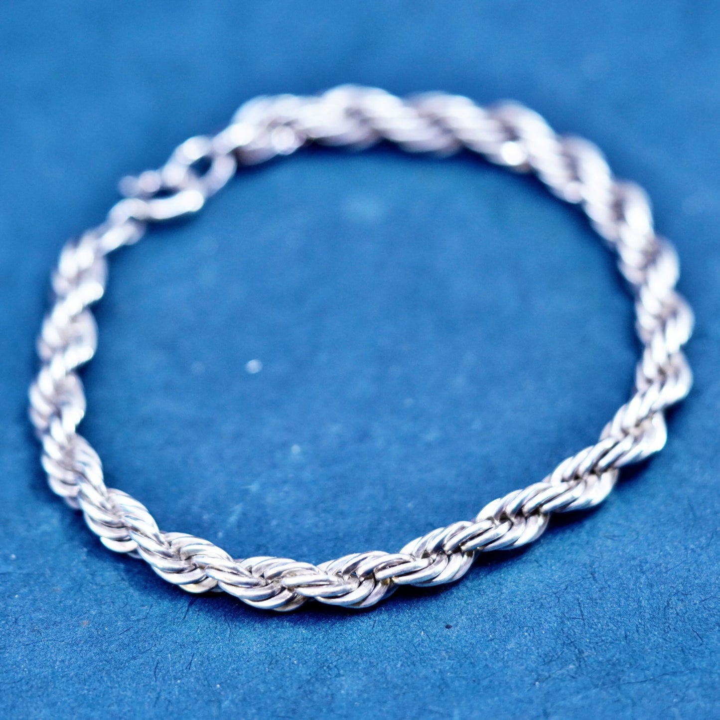 6.5” Armbrust jewelry, sterling silver handmade bracelet 925 diamond rope chain