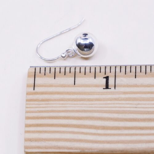 Vintage sterling silver handmade earrings, 925 silver beads dangles