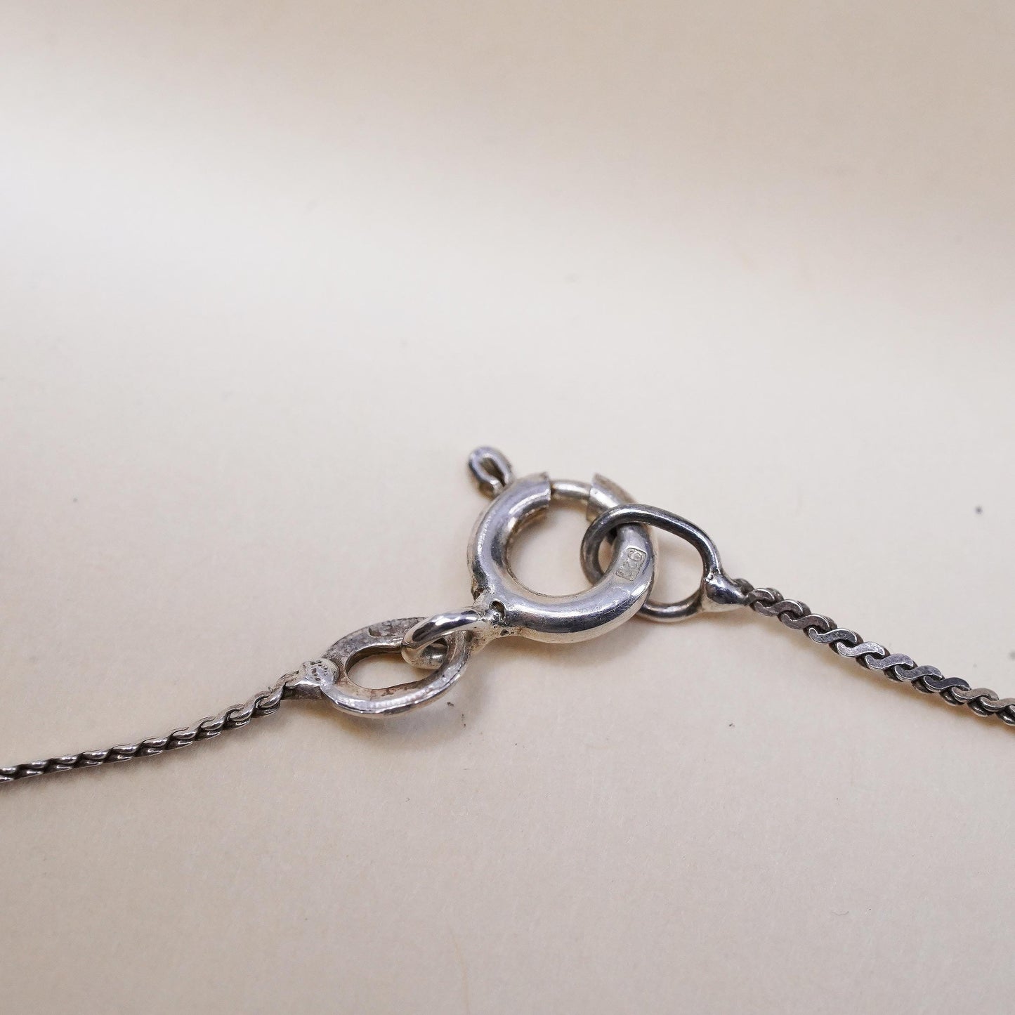 20", Vintage Italian sterling silver 925 s link chain, sterling silver necklace