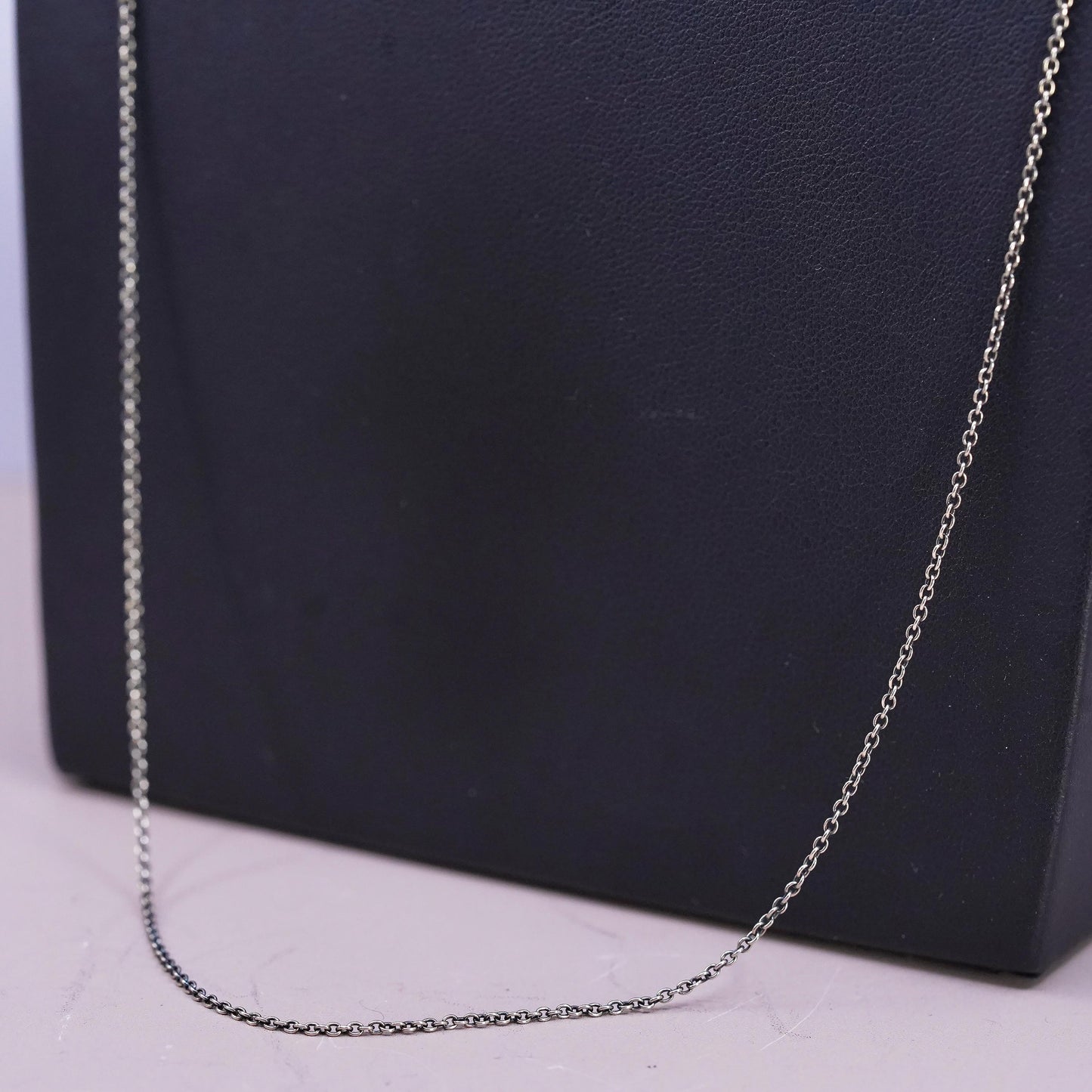 26+4", vintage Sterling silver extra long necklace, 925 circle link chain