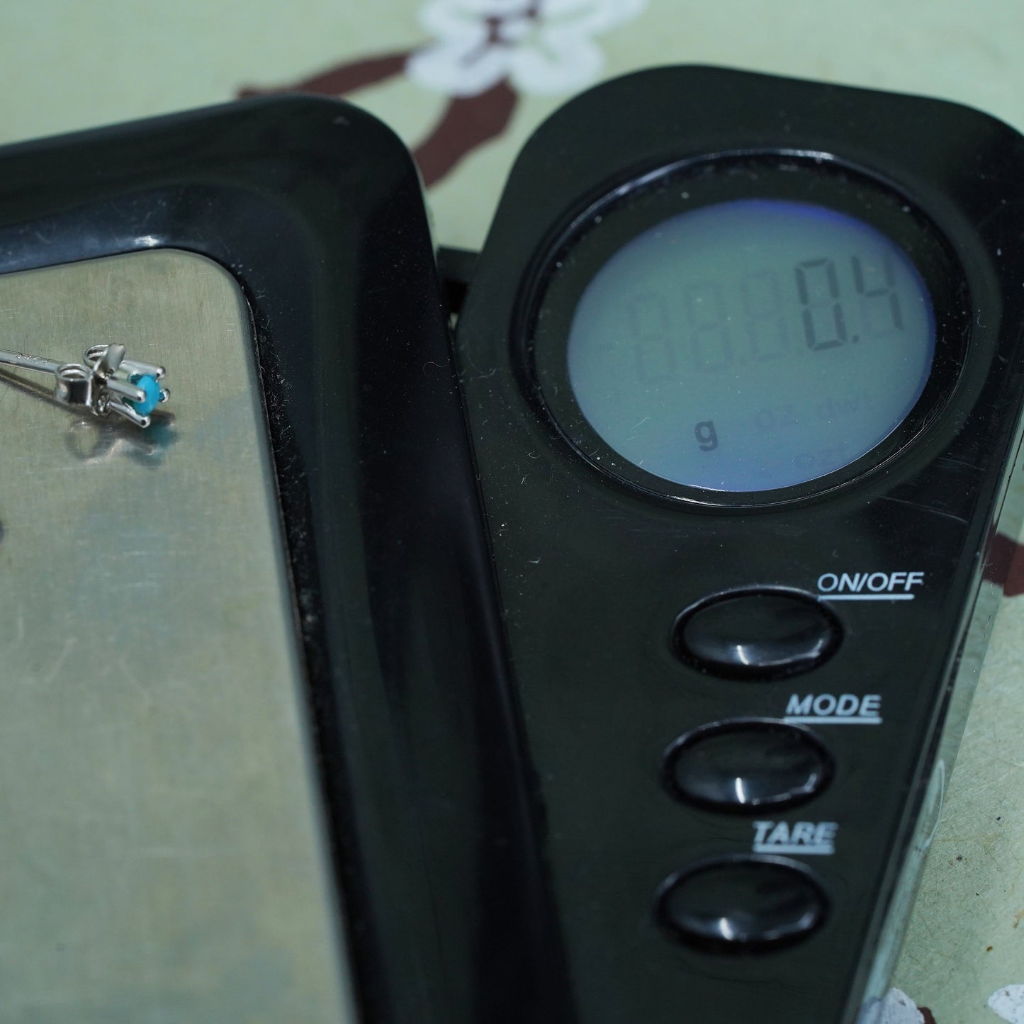 Vintage sterling silver handmade earrings, southwestern 925 studs w/ turquoise