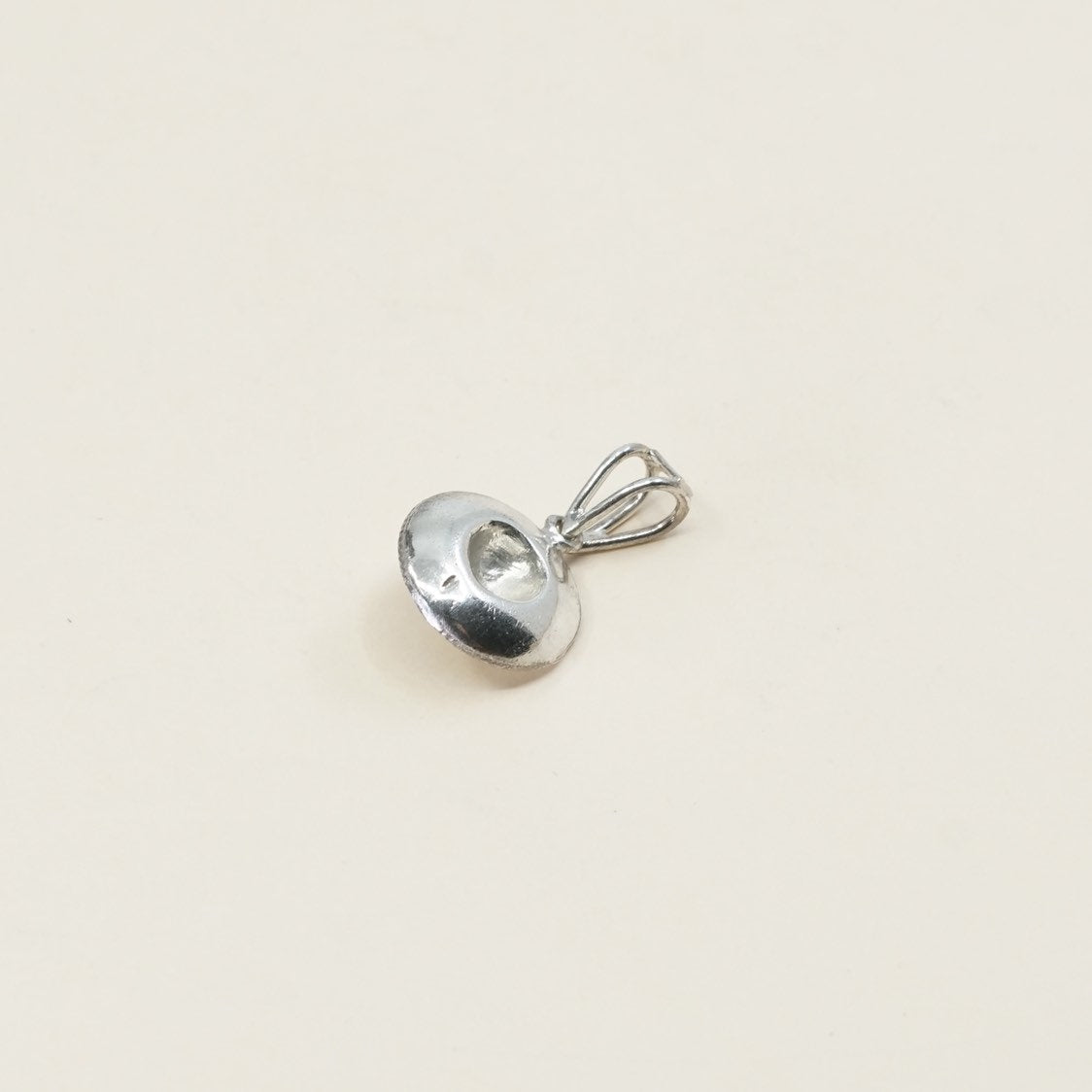 vtg sterling silver handmade pendant, 925 Mexico Sombrero Hat charm