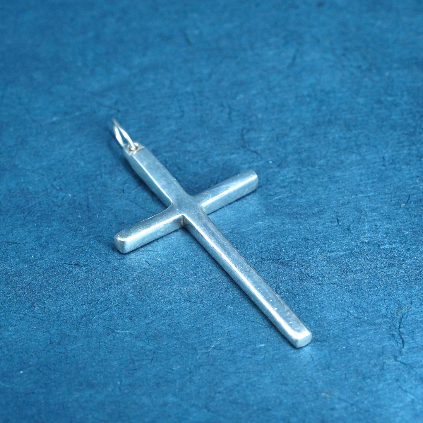 Vintage Sterling silver handmade charm, 925 silver cross pendant