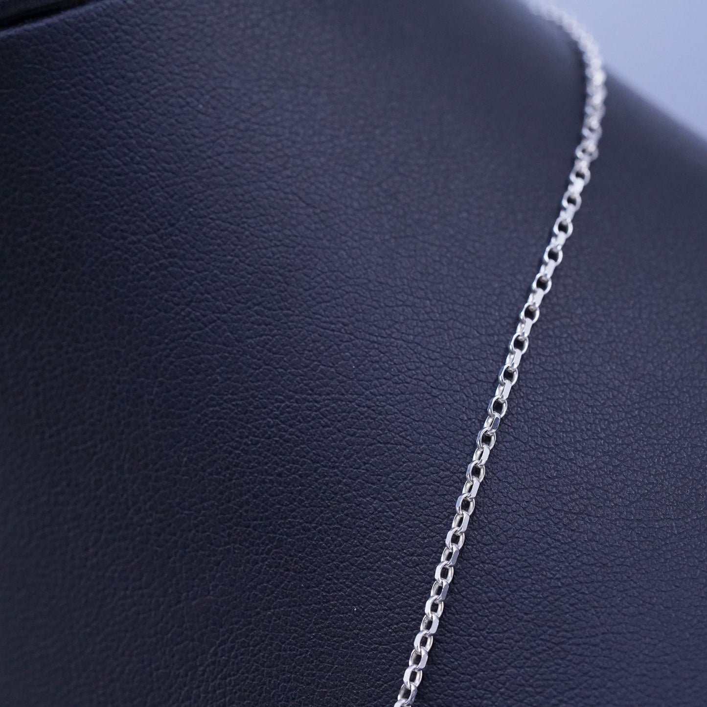 20” 1.6mm, vintage Italy Sterling 925 silver textured snake chain necklace