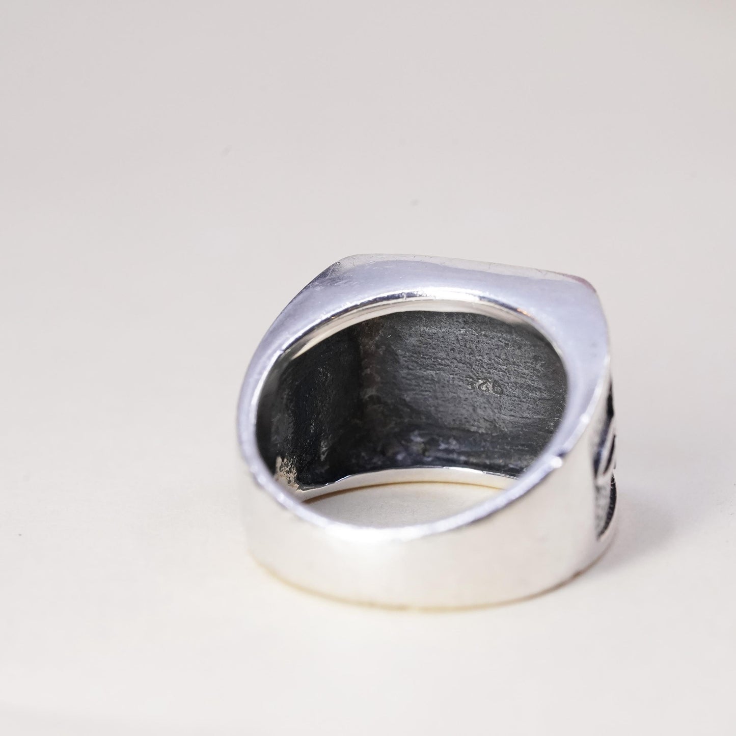 Size 6.5, VTG sterling silver handmade wired ring, 925 irish entwined knot band