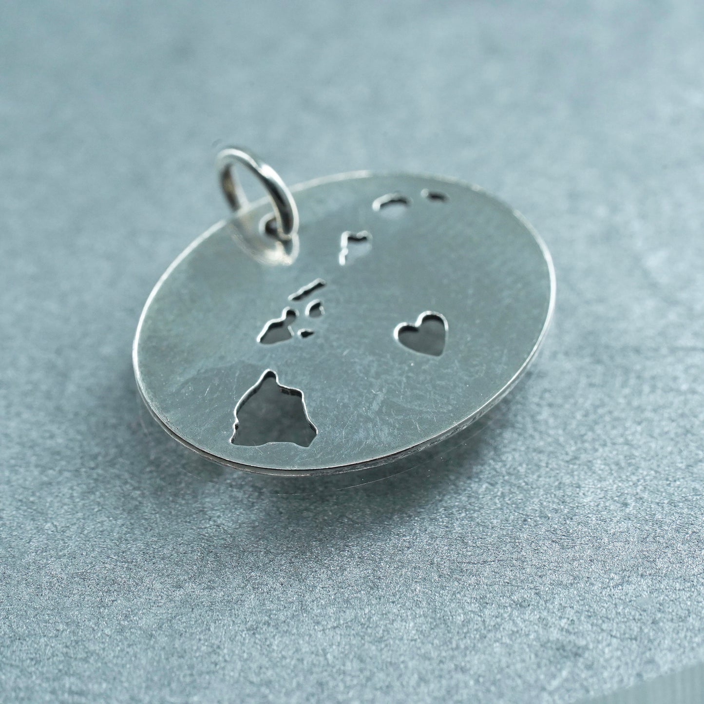 vintage sterling 925 silver heart tag pendant