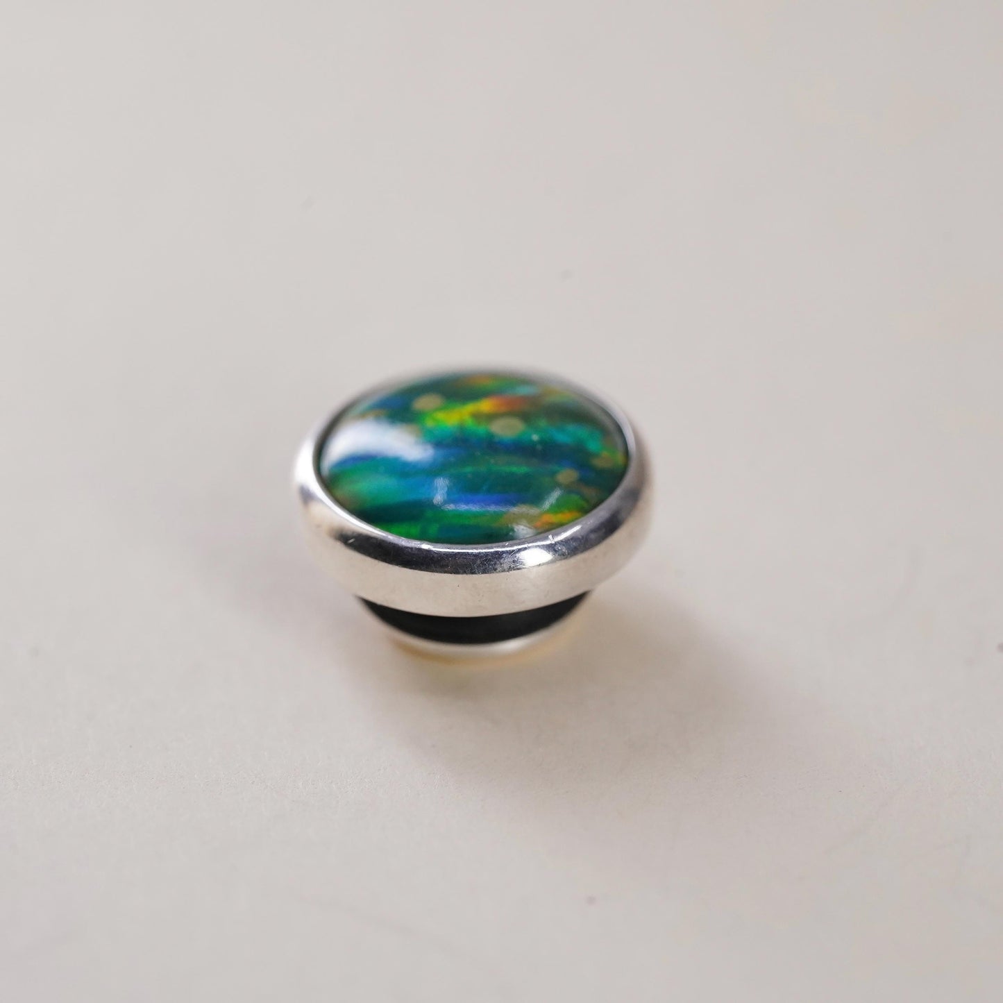 Kameleon jewel pops sterling silver 925 interchangeable pop with opal inlay