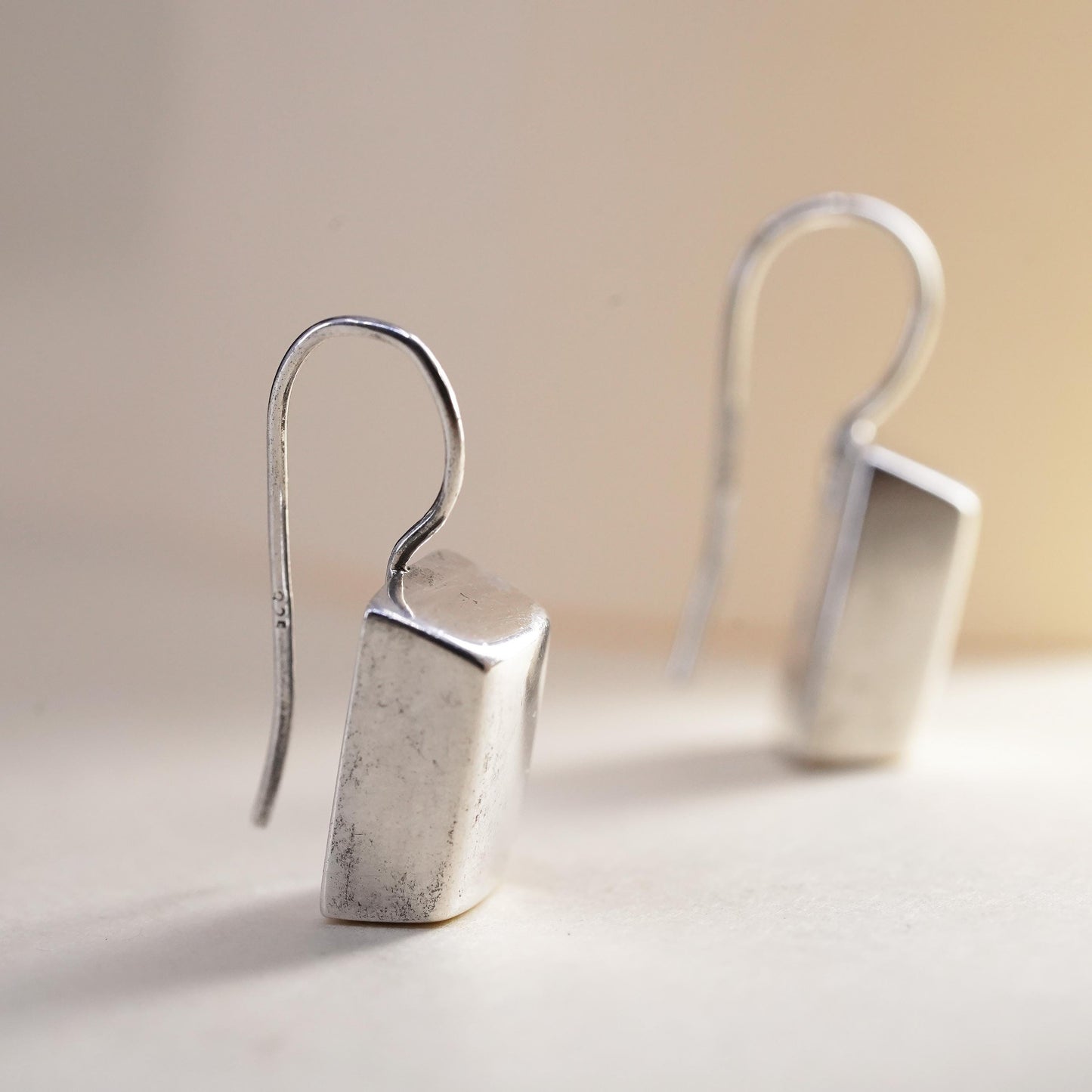 Vintage silpada Sterling 925 silver handmade rectangular earrings