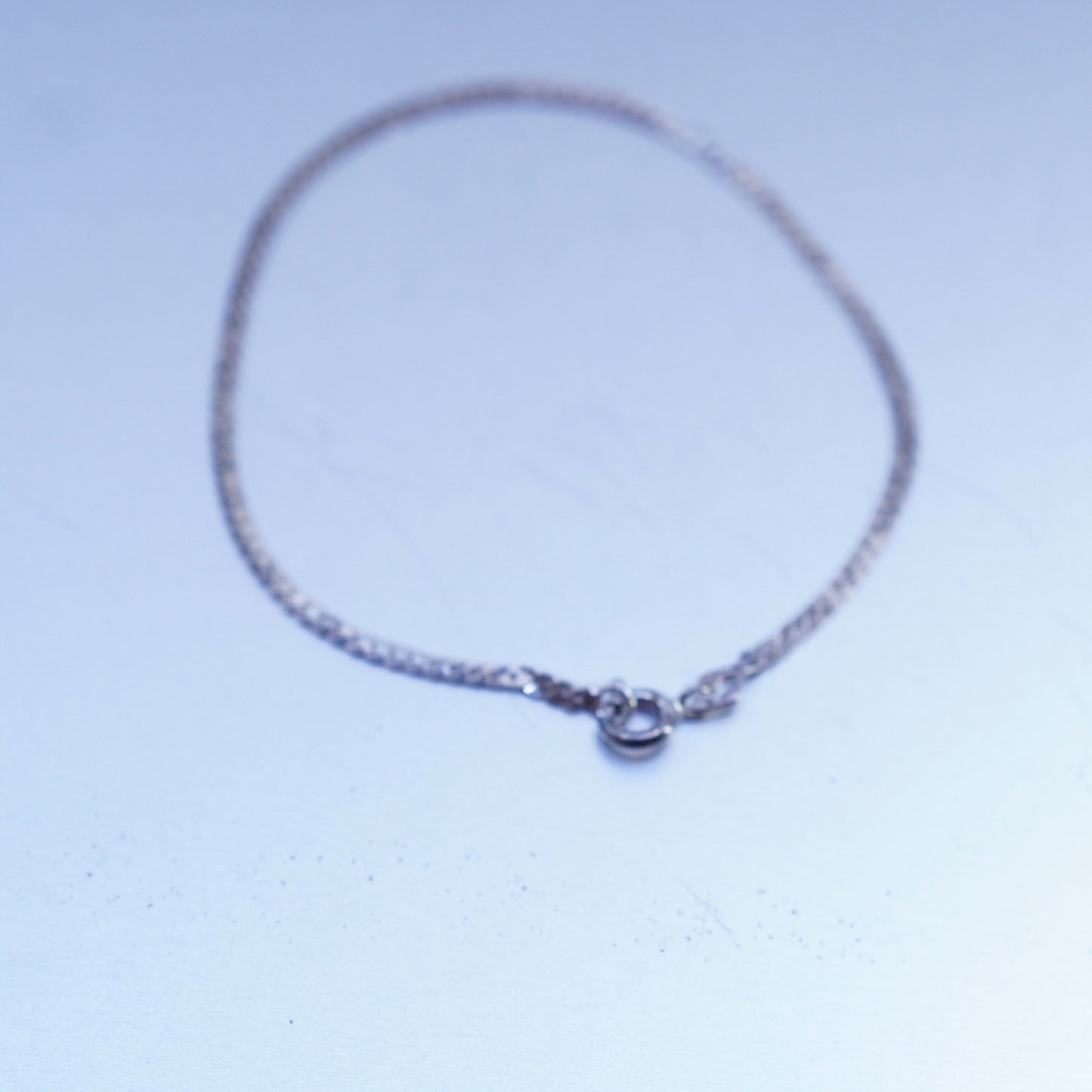 7.5”, 2mm, Vintage Italy Sterling 925 silver bracelet, herringbone