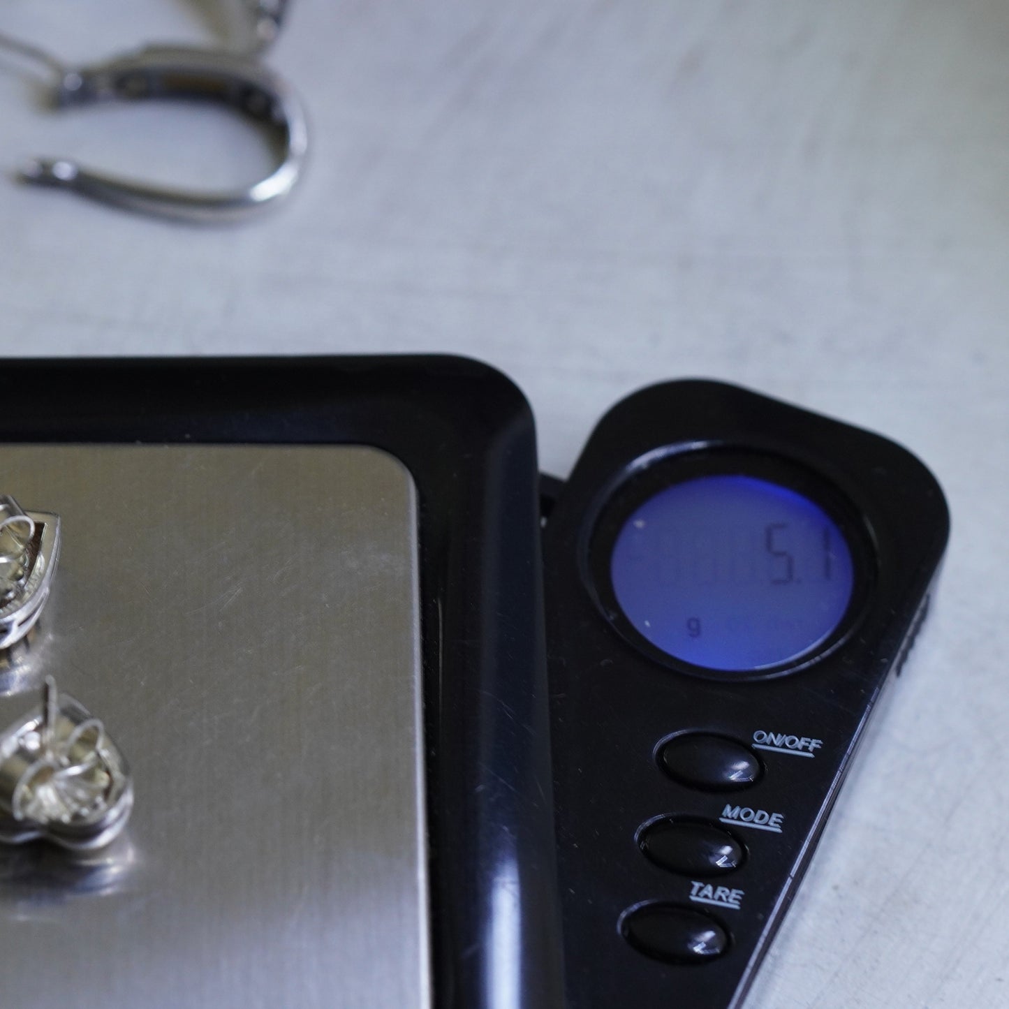 1”, vintage WR 18K gold accent with sterling silver handmade heart earrings