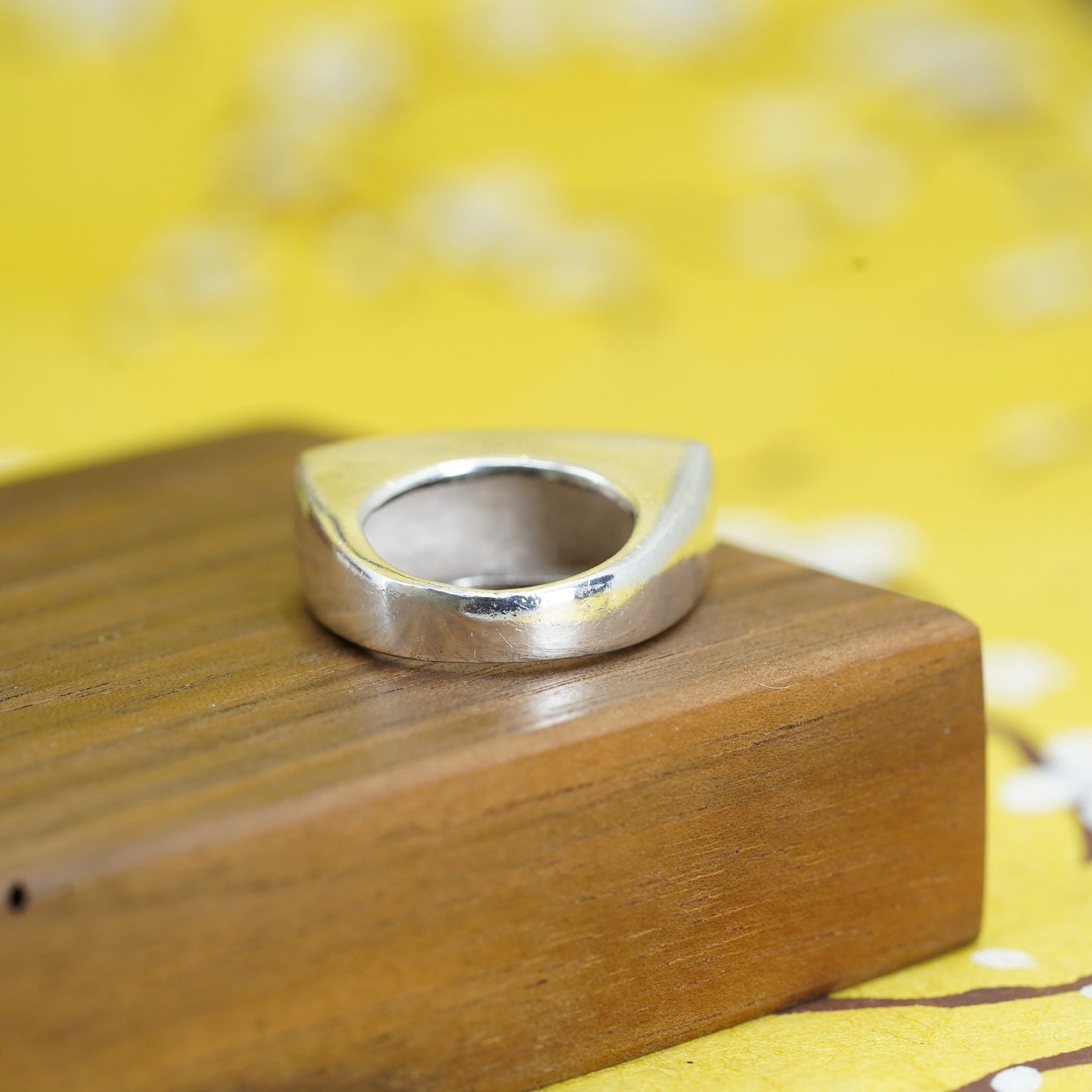 Size 5, Sterling 925 silver handmade ring with turquoise, southwestern jewelry