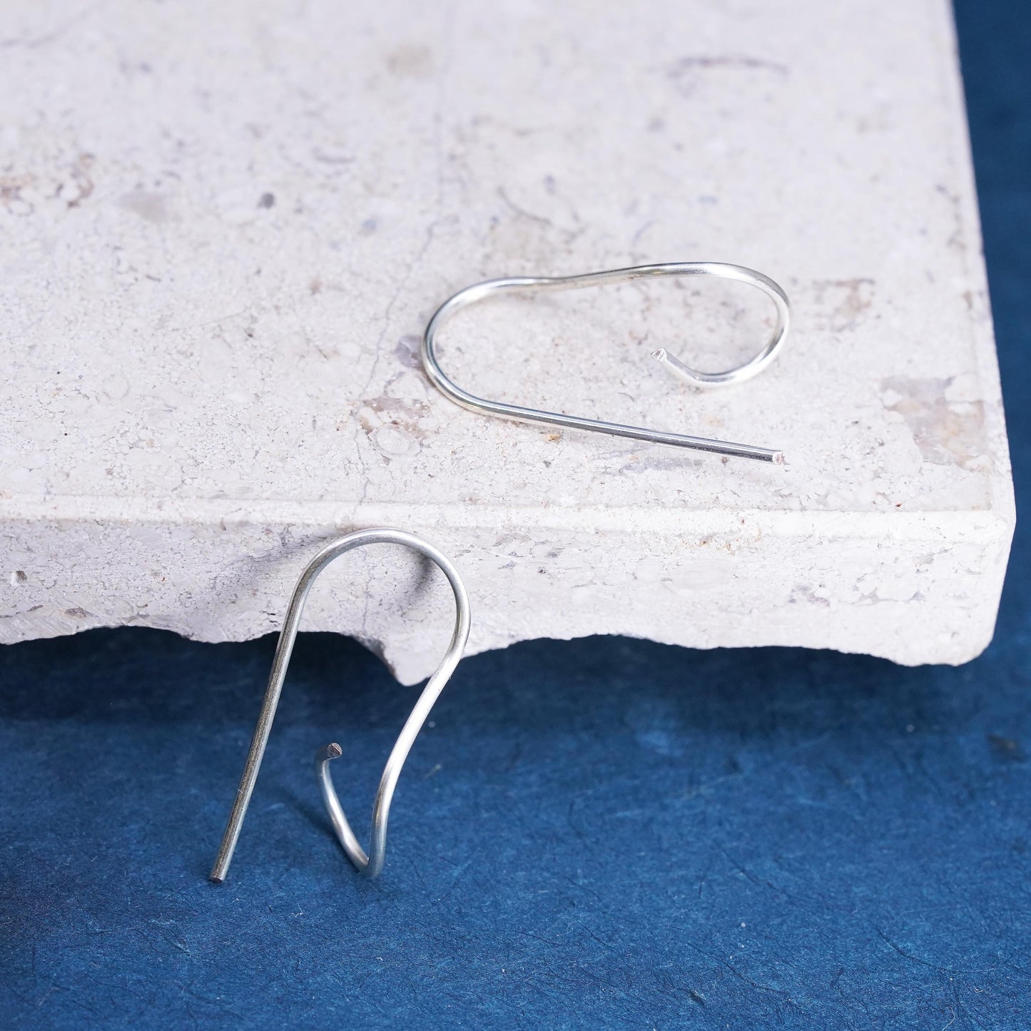 Vintage Sterling handmade Earrings, 925 Silver wired hooks