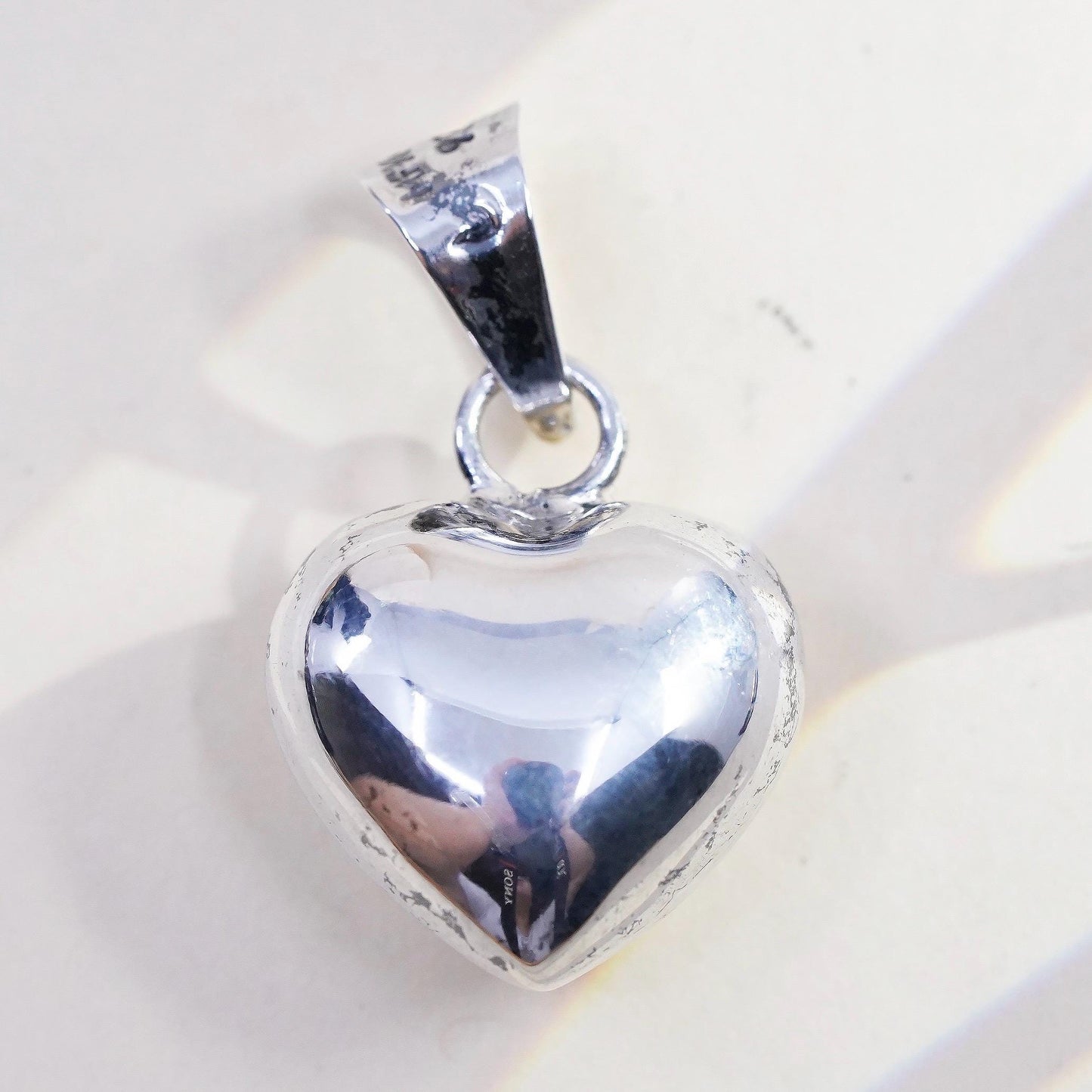 VTG Mexican Sterling silver high polished harmony ball, 925 heart bell, chime