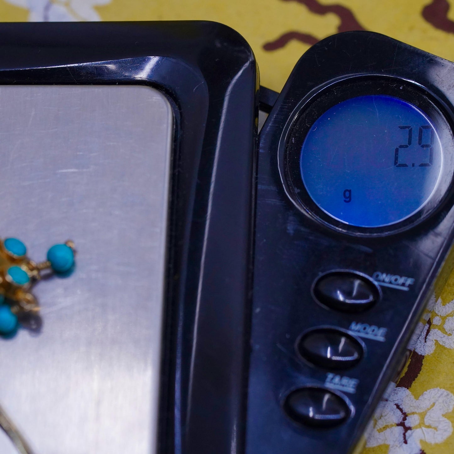 Southwestern gold plated Sterling 925 silver handmade earrings turquoise beads