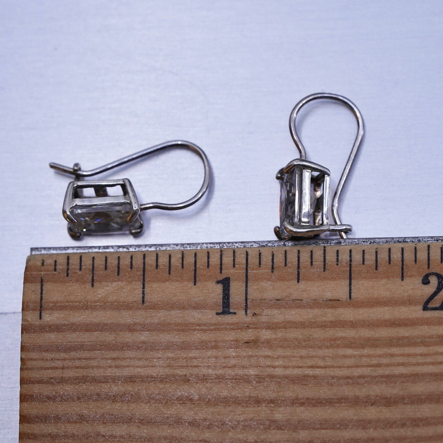 Silpada W0353 Rectangular Cubic Zirconia Sterling 925 Silver Earrings