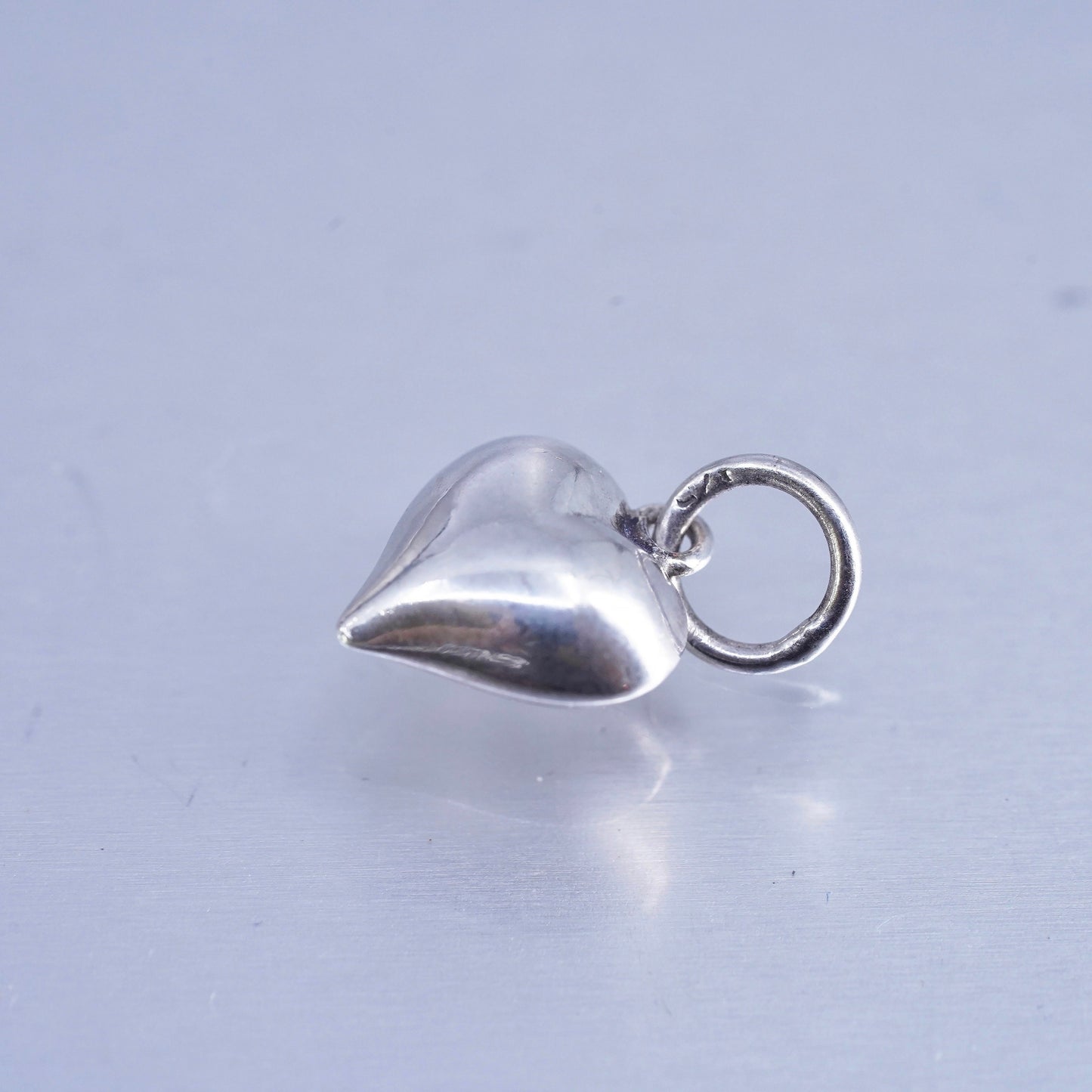 vintage sterling 925 silver heart charm pendant