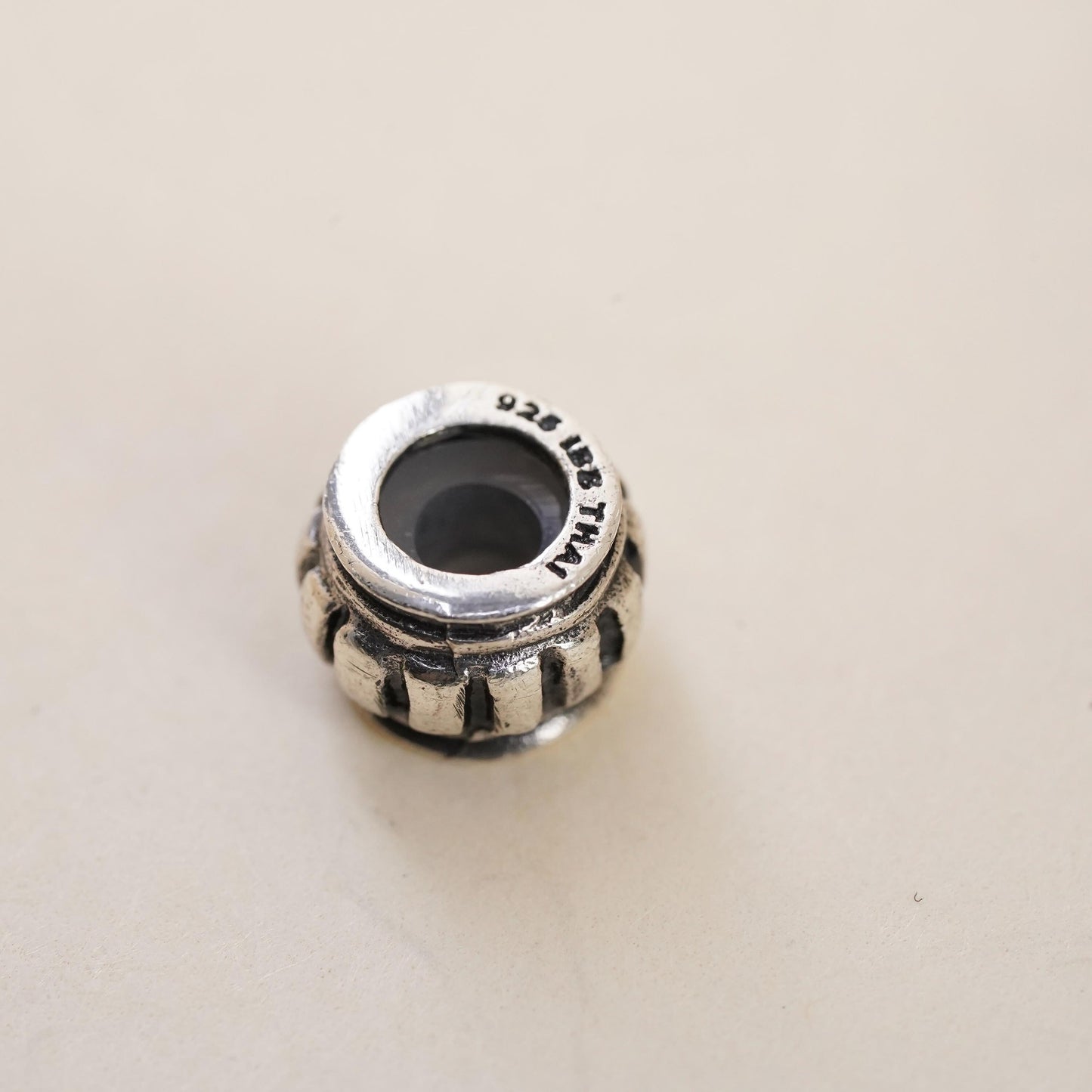 Vintage Sterling silver handmade charm, solid 925 silver bead divider