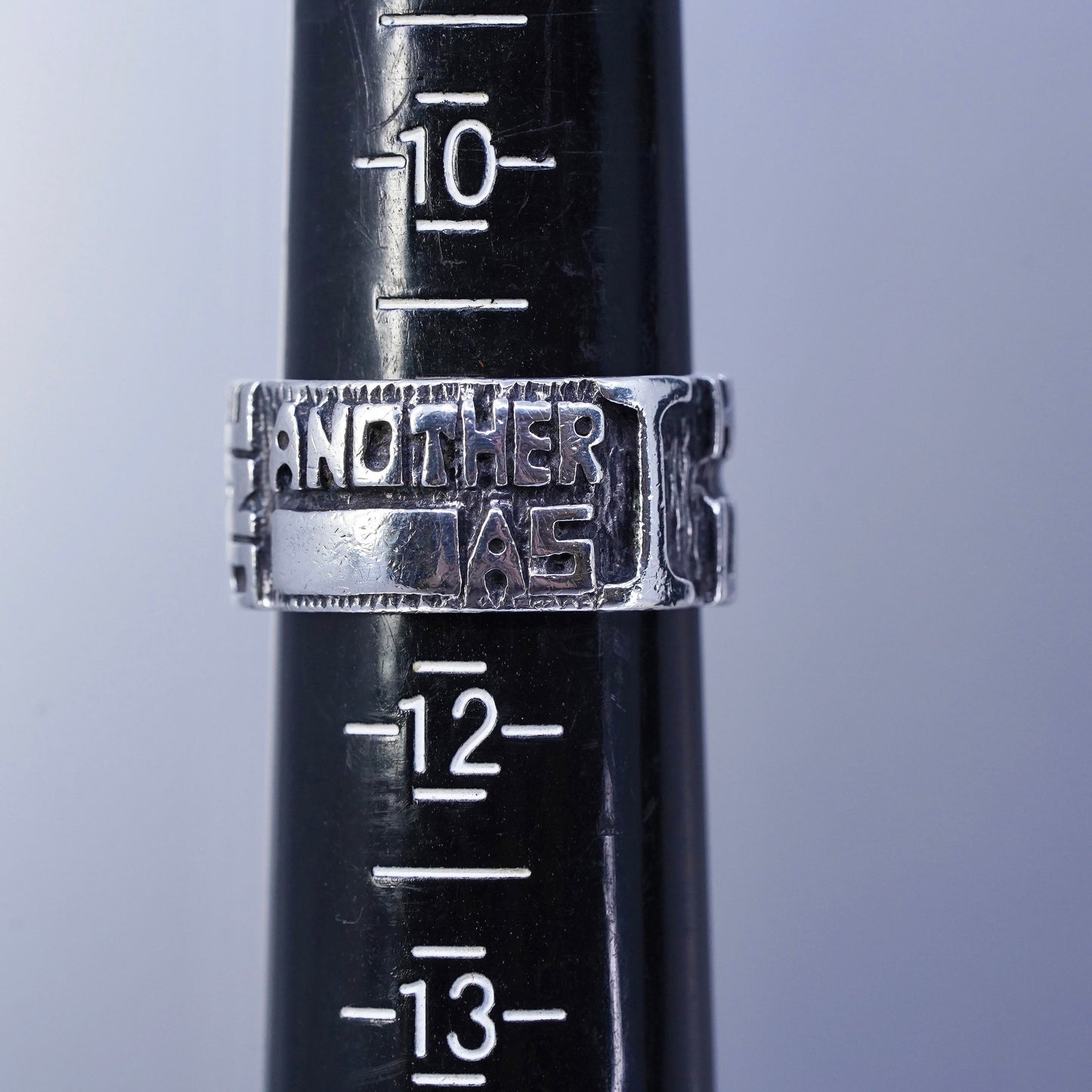 Size 10.5, Sterling 925 silver ring, “Love one another i have loved you” band