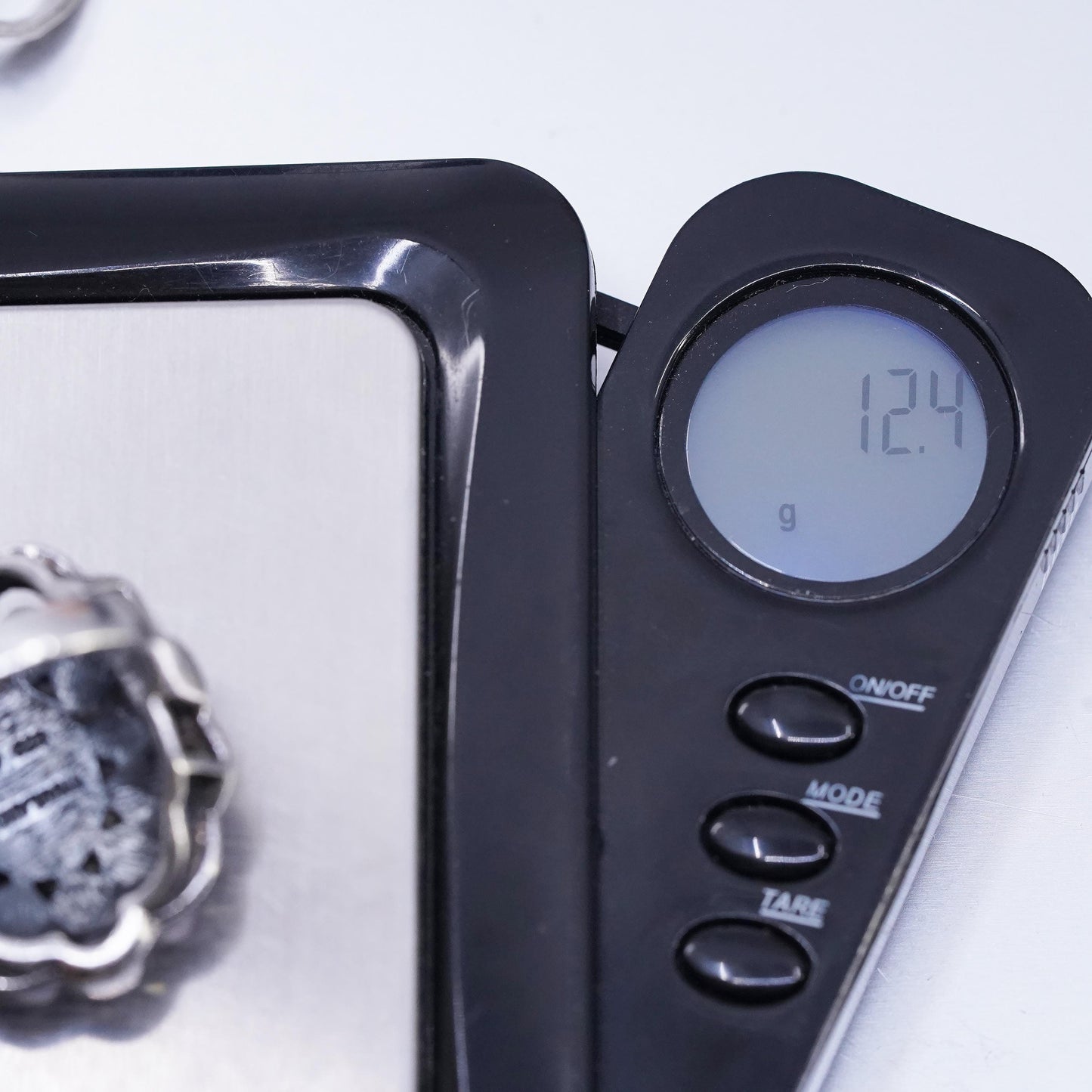 Size 10.5 southwestern Sterling 925 silver ring filigree band cluster marcasite