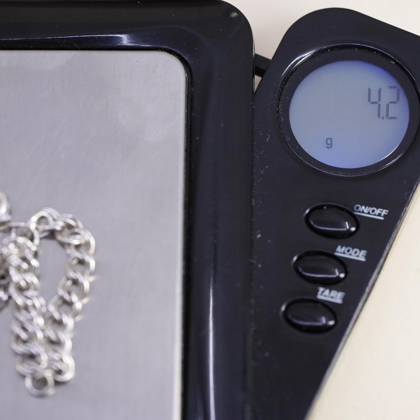 7” 5mm, Vintage sterling silver double curb link chain, 925 bracelet