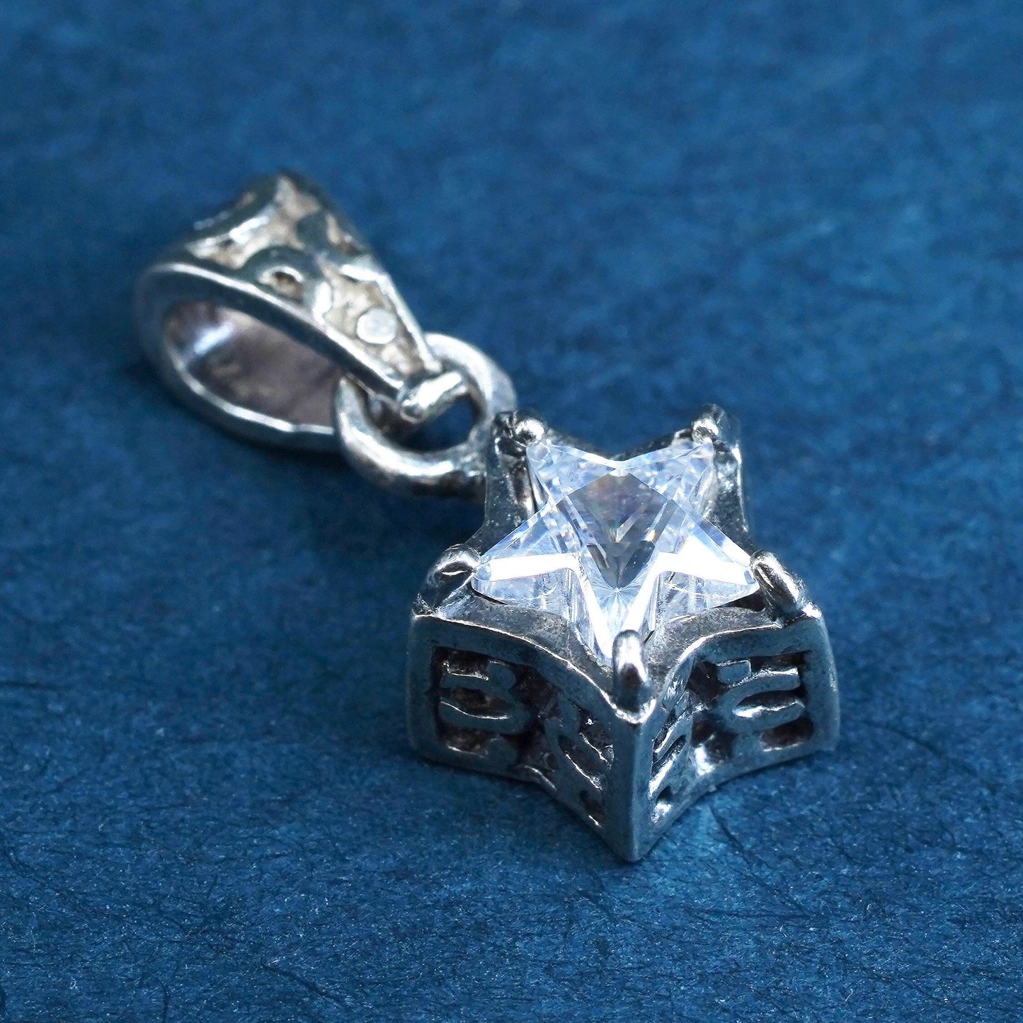 Silpada Sterling Silver 925 handmade star cz Pendant