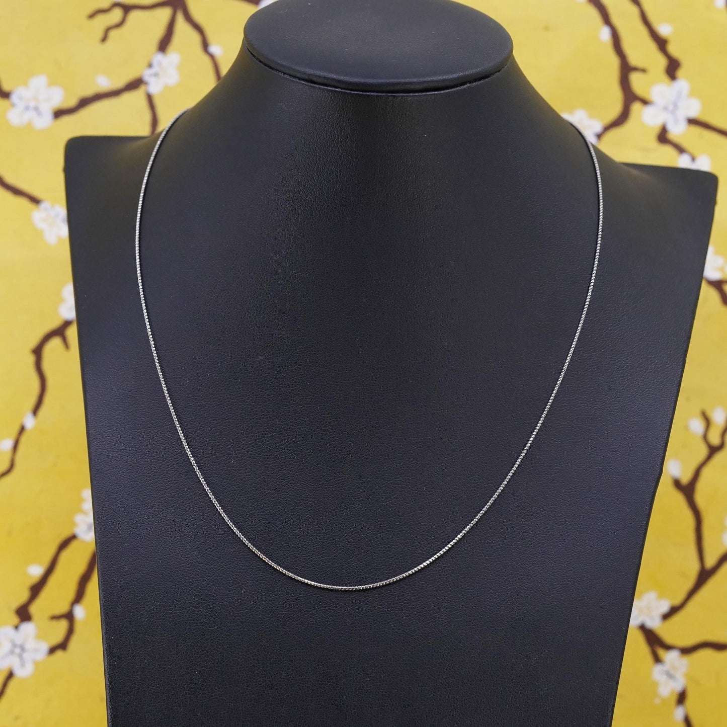 18" 1mm, vintage Sterling silver necklace, Italian 925 snake chain