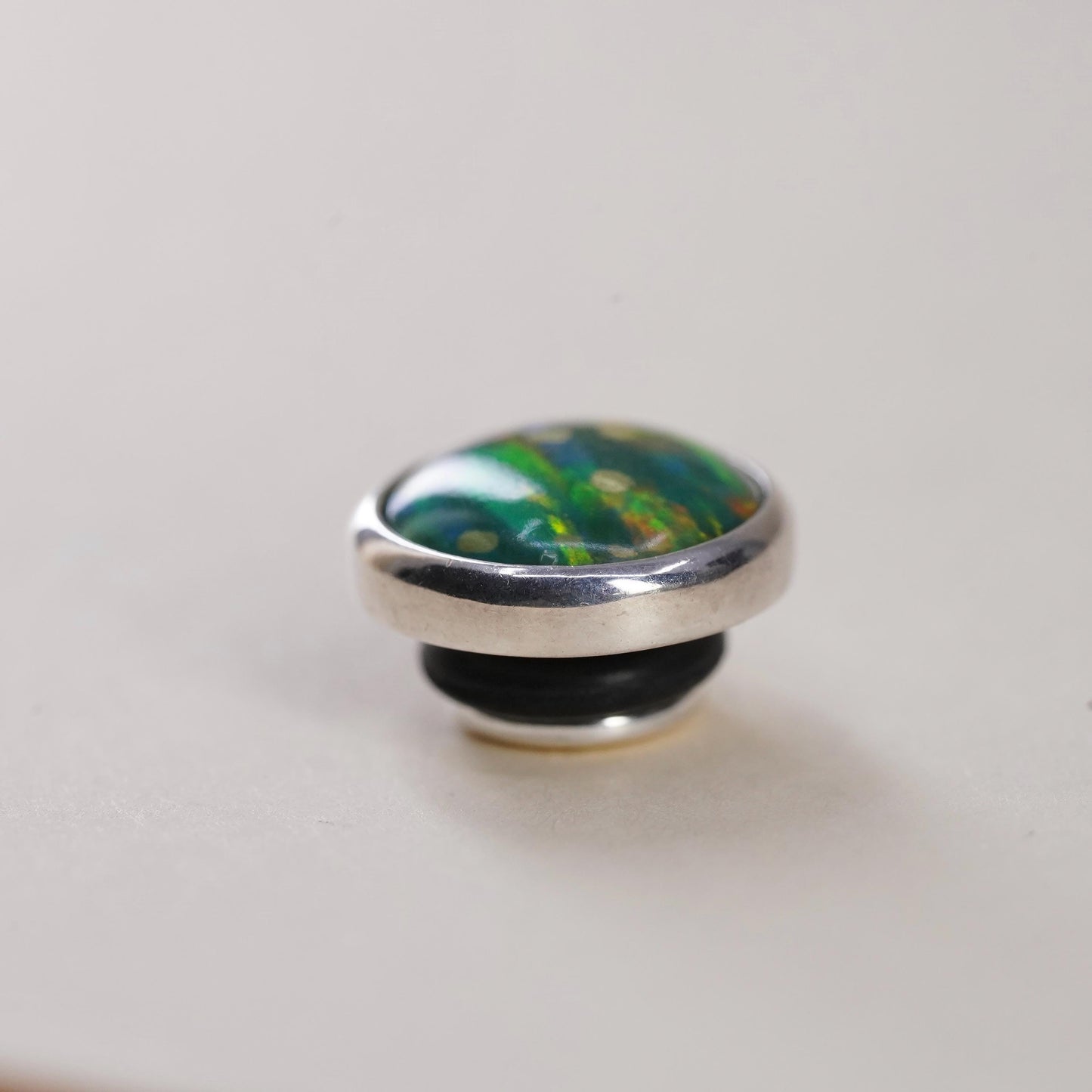 Kameleon jewel pops sterling silver 925 interchangeable pop with opal inlay