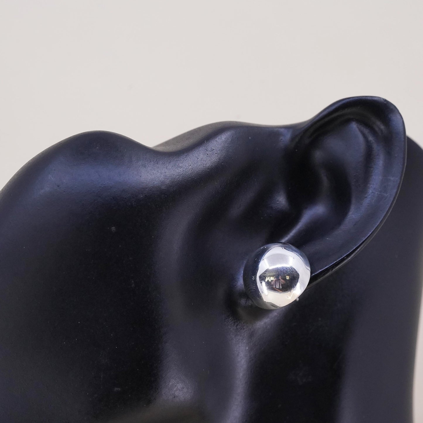 Retired Silpada Sterling Silver half ball Stud, single earring