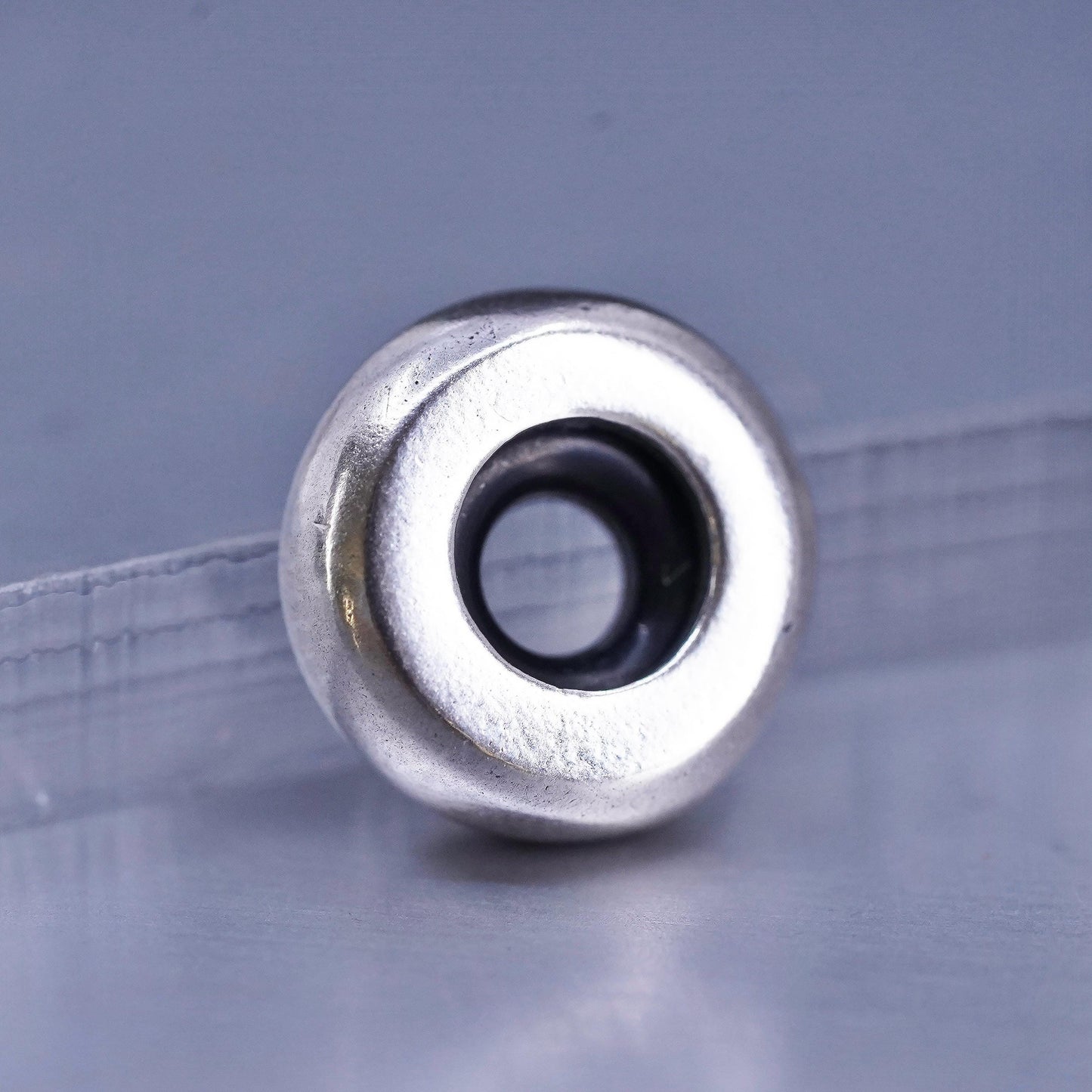 Vintage Sterling 925 silver handmade pendant, divider bead charm