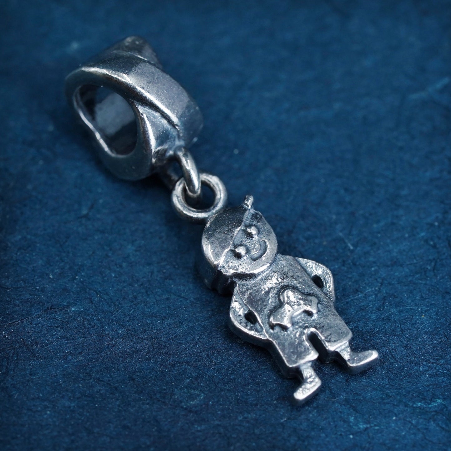 MA 925 Italy Michael Anthony sterling silver handmade boy pendant, 925 charm