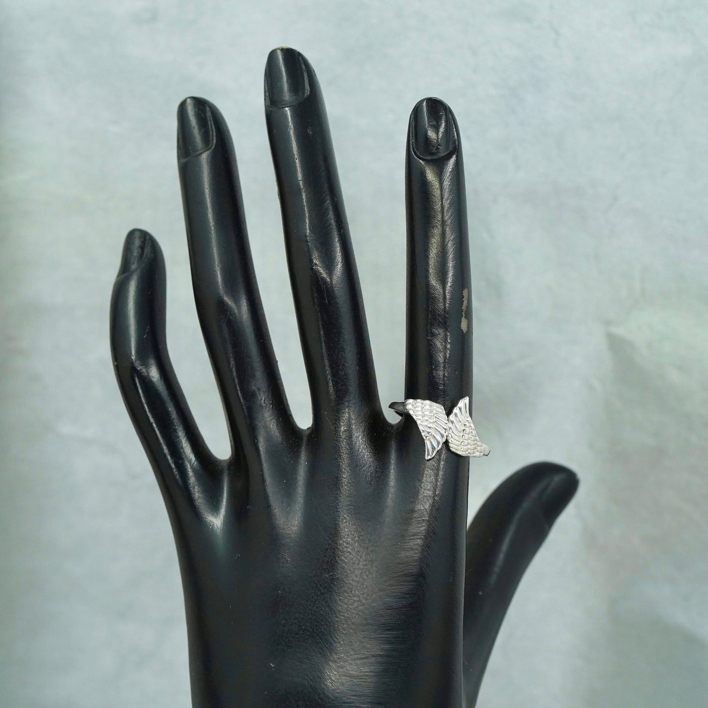 Size 10.5, vintage Sterling 925 silver handmade wings ring