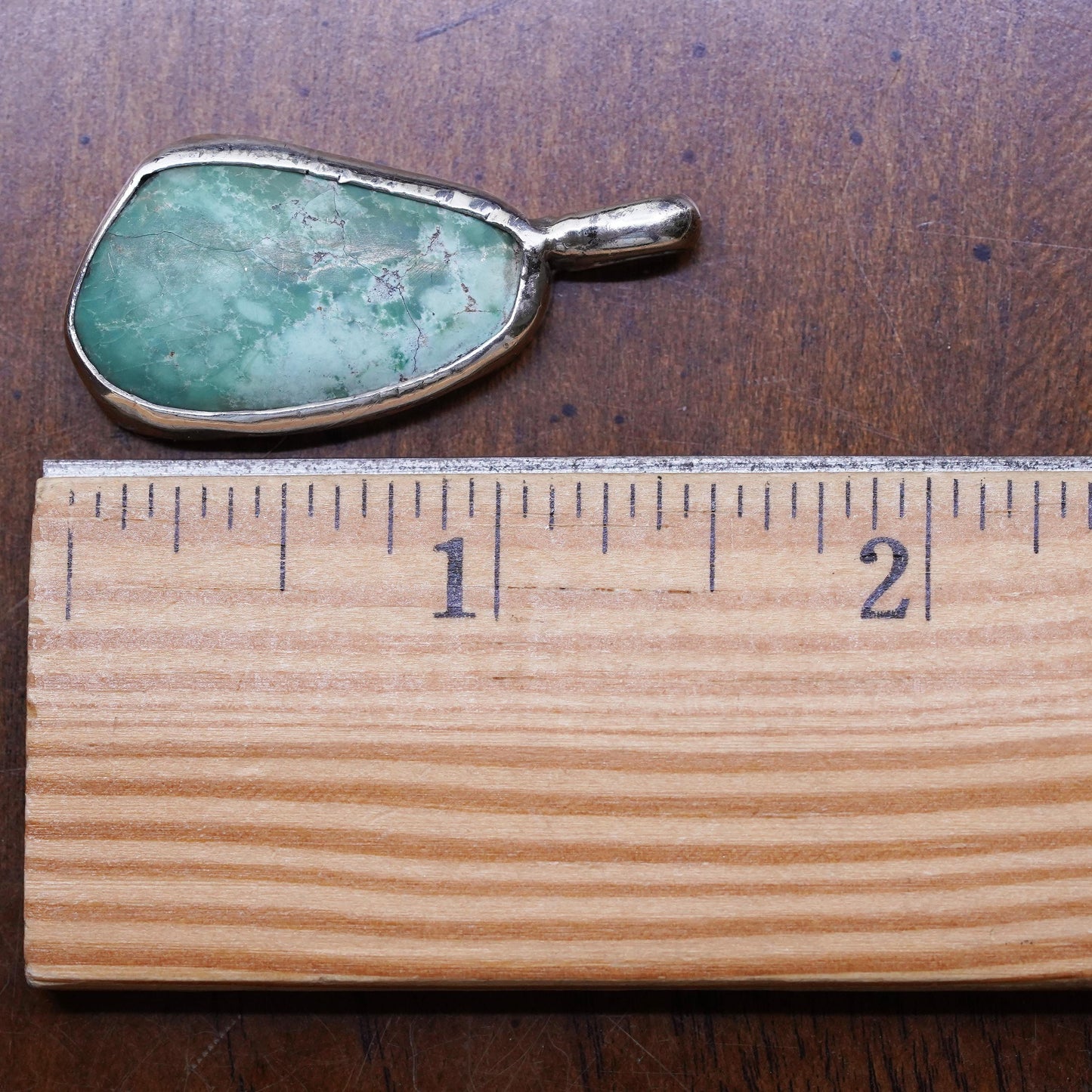 Native American Navajo Sterling 925 silver handmade pendant with turquoise