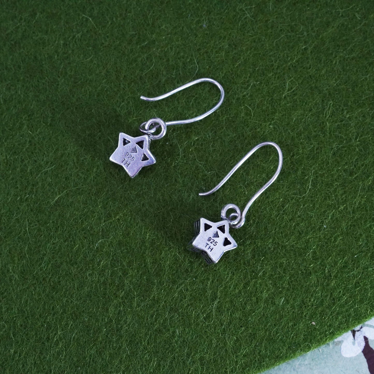 SILPADA 925 Sterling Silver CZ STAR Filigree Drop Dangle Earrings W1236